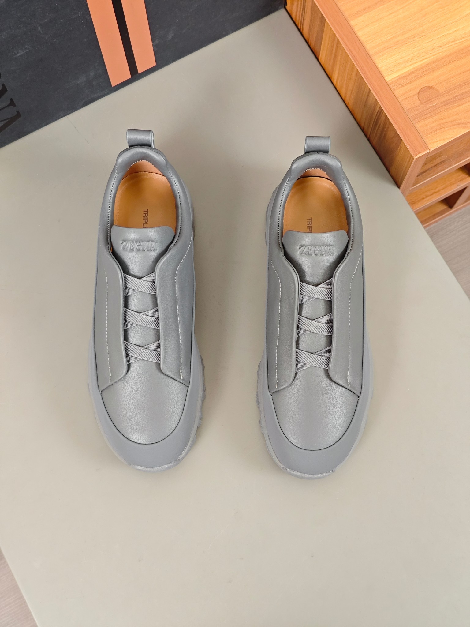 2024Nueva ColecciónZEGNA Zegna Zapatos para hombrePiel Triple PuntadaMonte Luxury Loafers Newest Run
