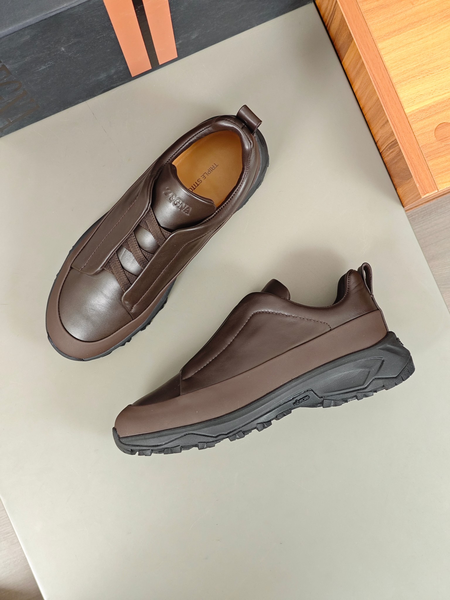 2024Nueva ColecciónZEGNA Zegna Zapatos para hombrePiel Triple PuntadaMonte Luxury Loafers Newest Run