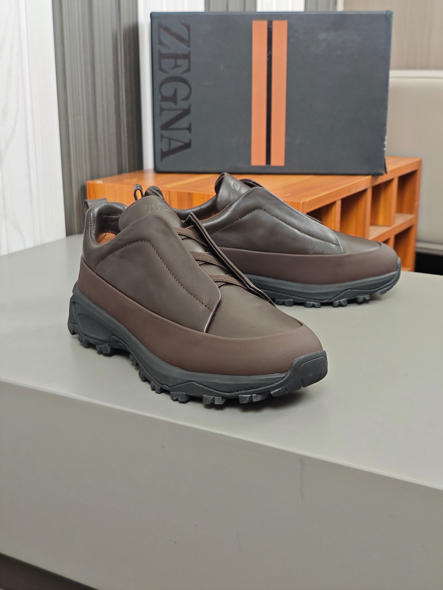 2024Nueva ColecciónZEGNA Zegna Zapatos para hombrePiel Triple PuntadaMonte Luxury Loafers Newest Run