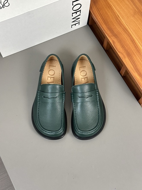 Loewe Green Leather Penny Loafers: Vintage-Inspired, Timeless Style 1 Loewe Green Leather Penny Loafers: Vintage-Inspired, Timeless Style