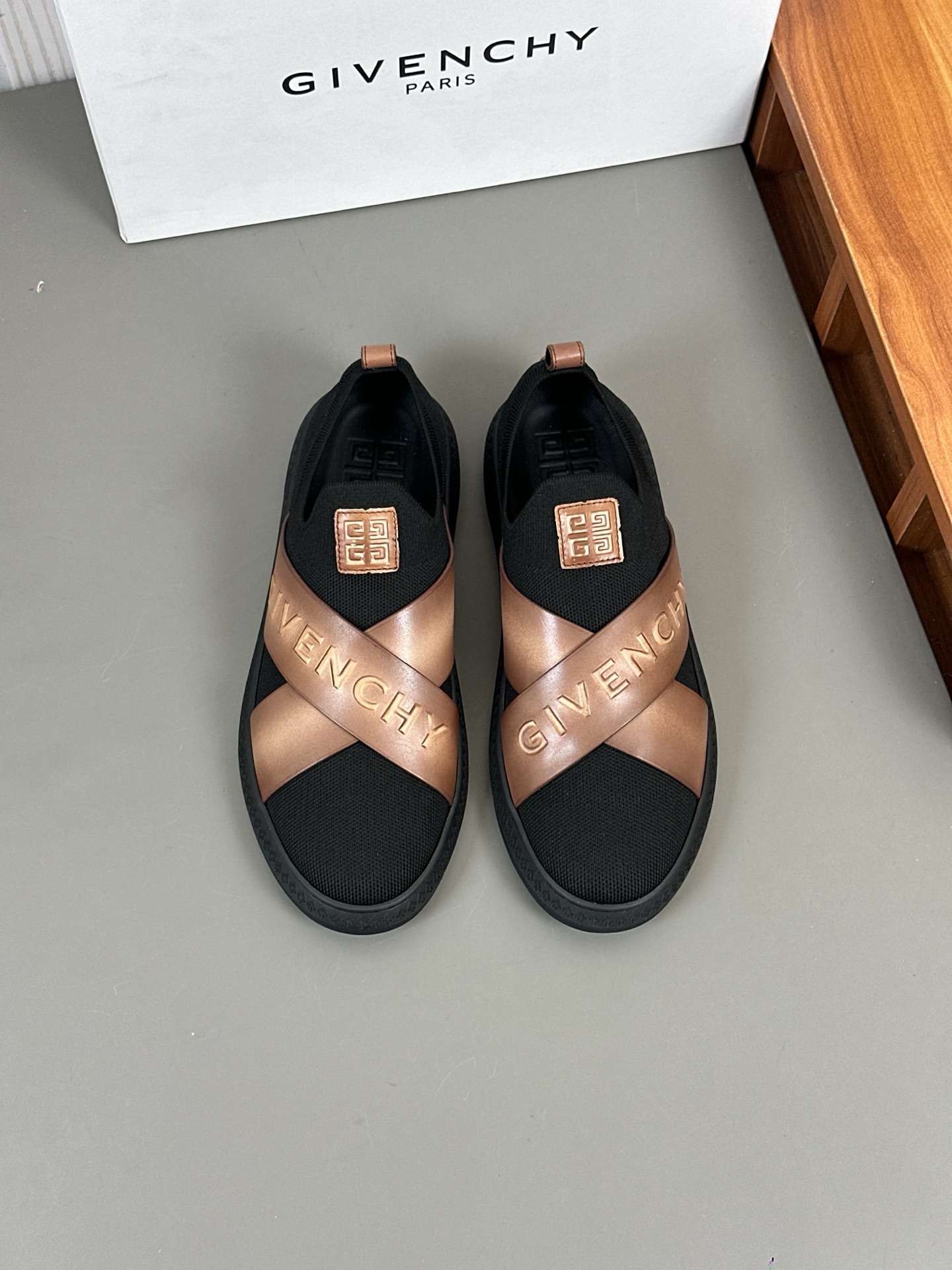 Givenchy G Set Low-Top Sneakers in Black Knit with Logo Strap 1 Givenchy G Set Low-Top Sneakers in Black Knit with Logo Strap