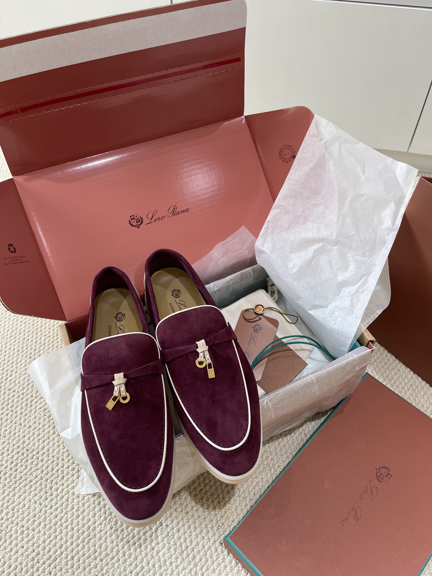 🌾G219专柜原单品质所见即所得Loro Pian*经典爆款出品lp顶级版本 英伦流苏平底乐福鞋原来这就