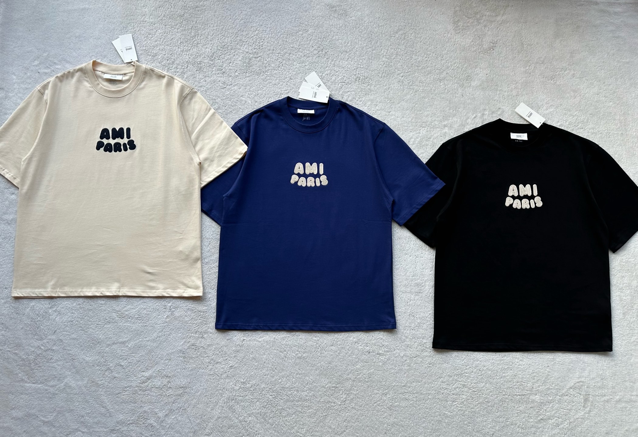 Am*i…🆕原版级🆕25新款logo字母 重工字母棉麻毛线大刺绣 ...