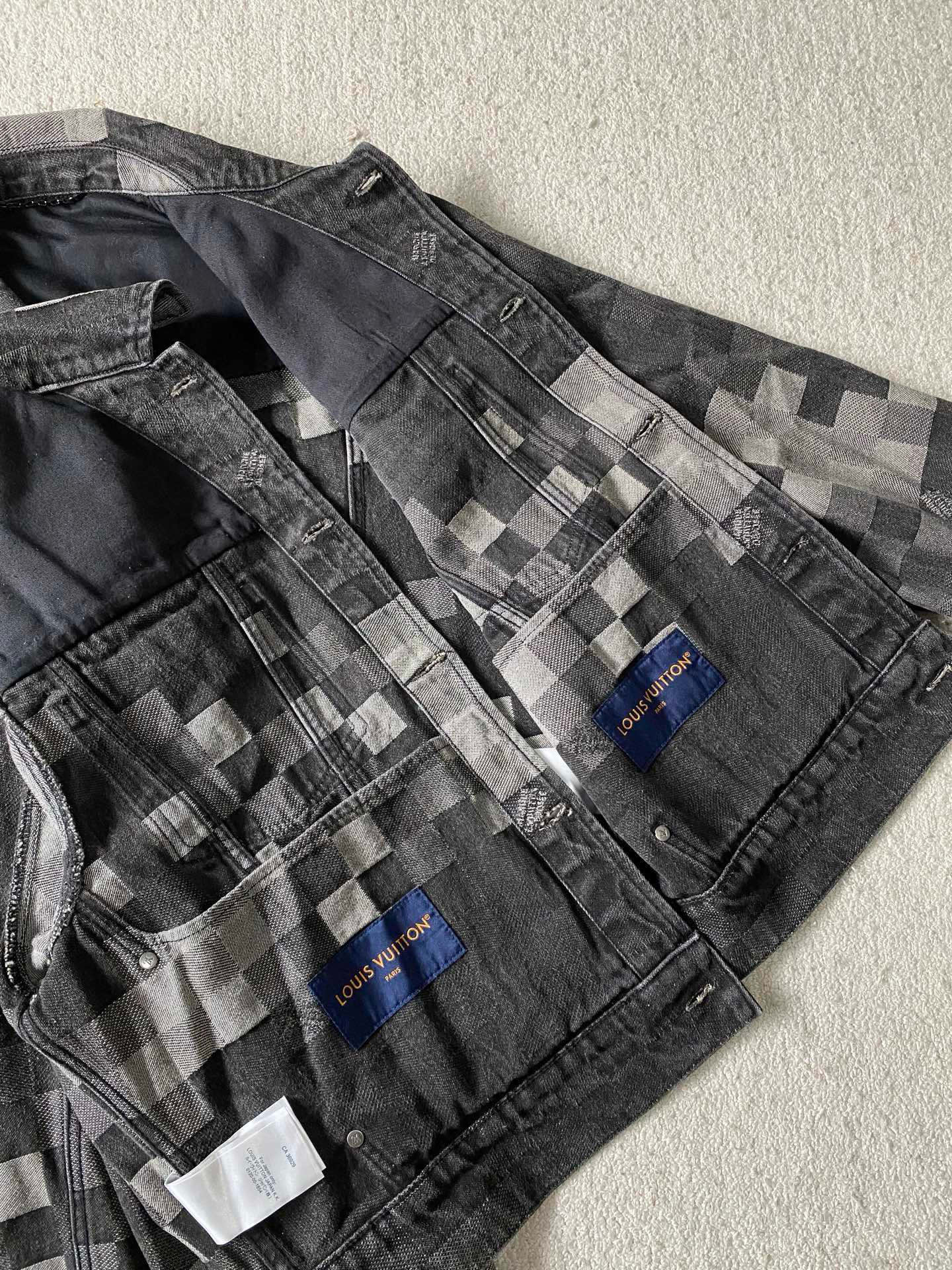 Louis Vuitton 黑马赛克 牛仔套装•外套服装 8