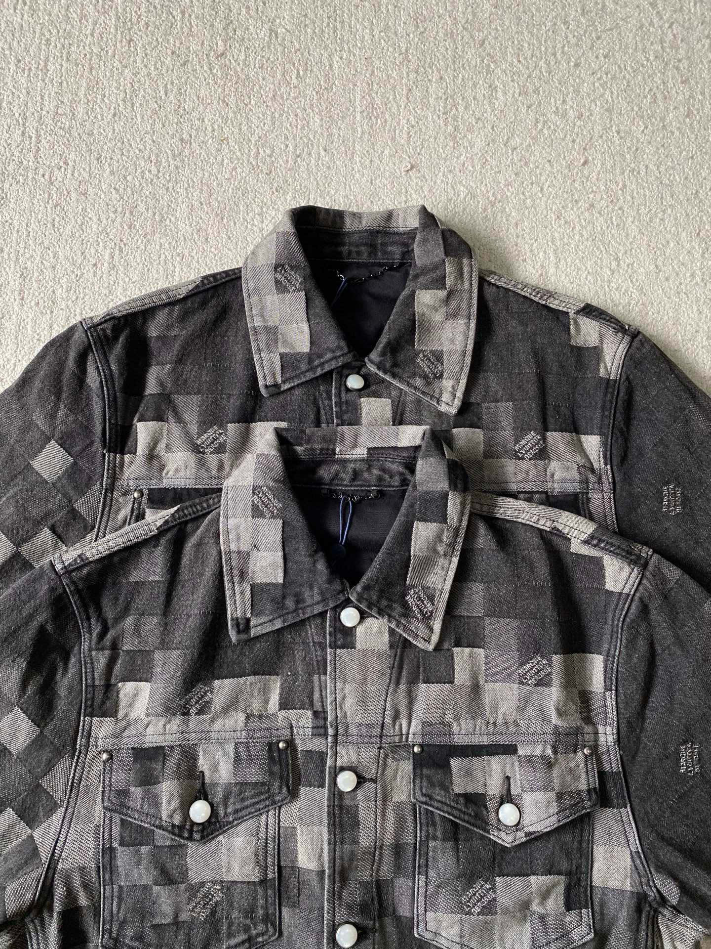 Louis Vuitton 黑马赛克 牛仔套装•外套服装 3