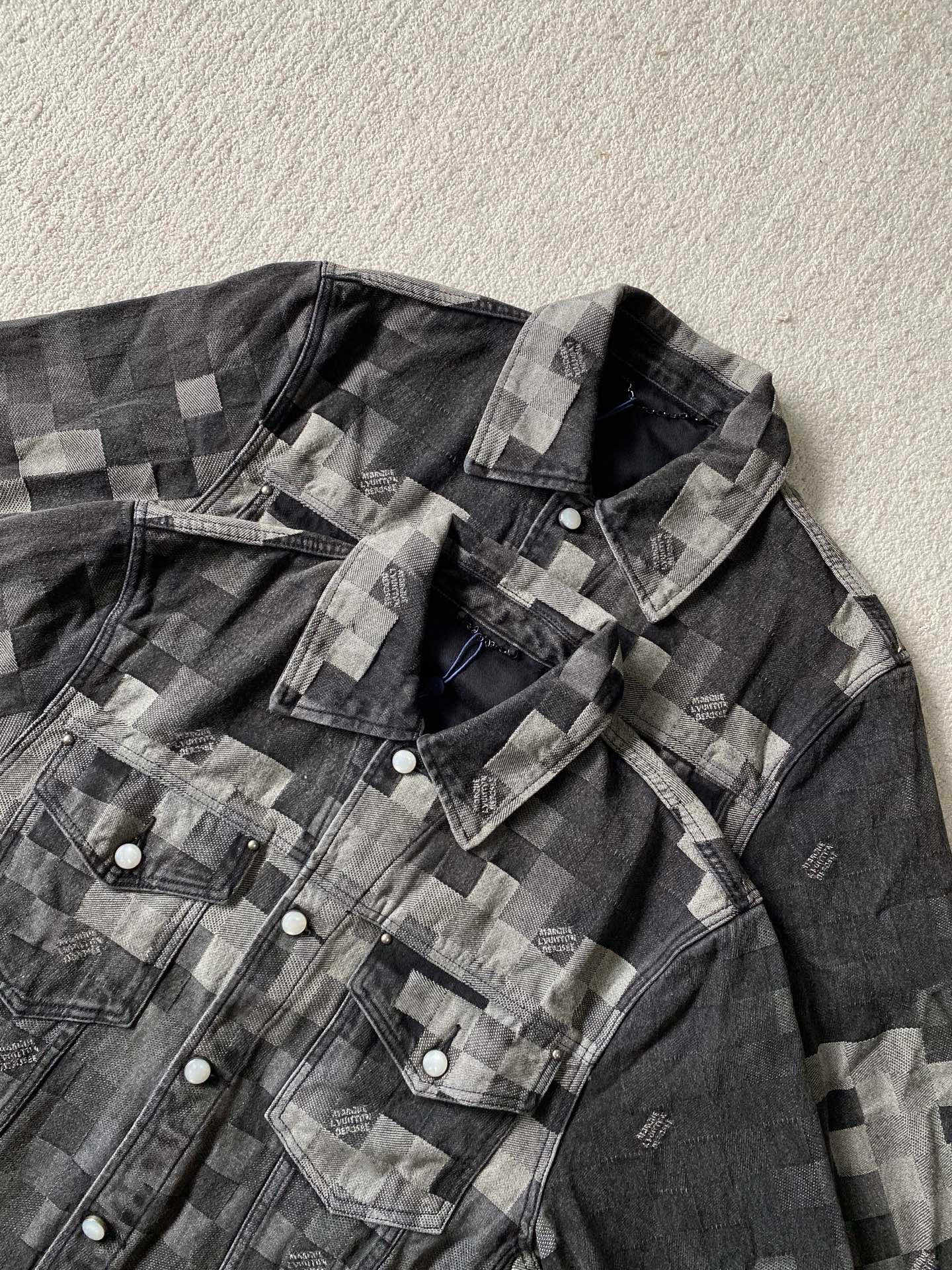 Louis Vuitton 黑马赛克 牛仔套装•外套服装 5