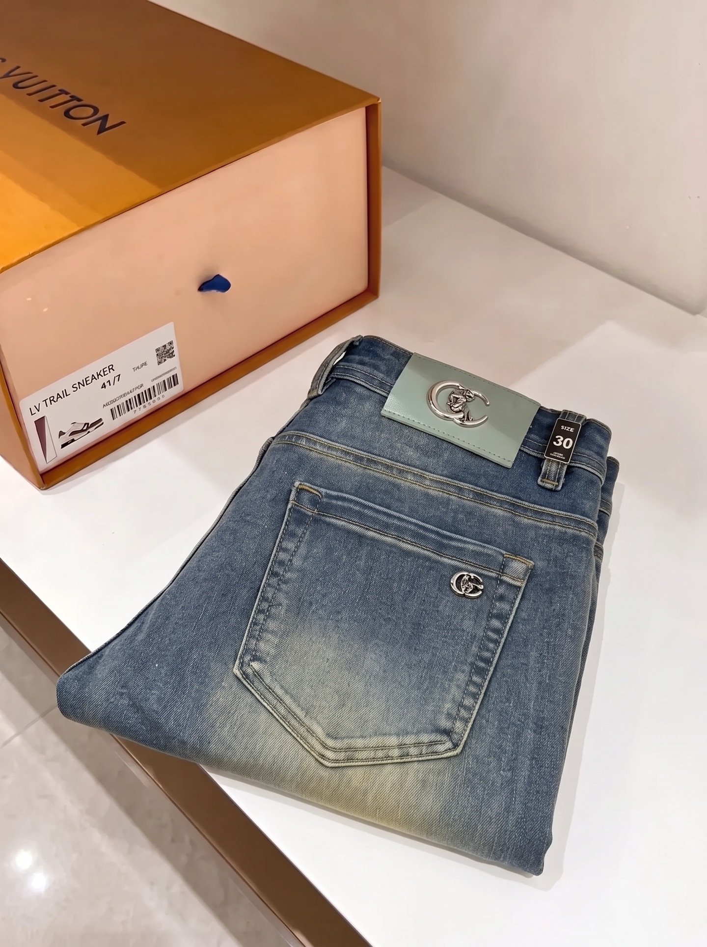 Gucci Blue Straight Leg Jeans