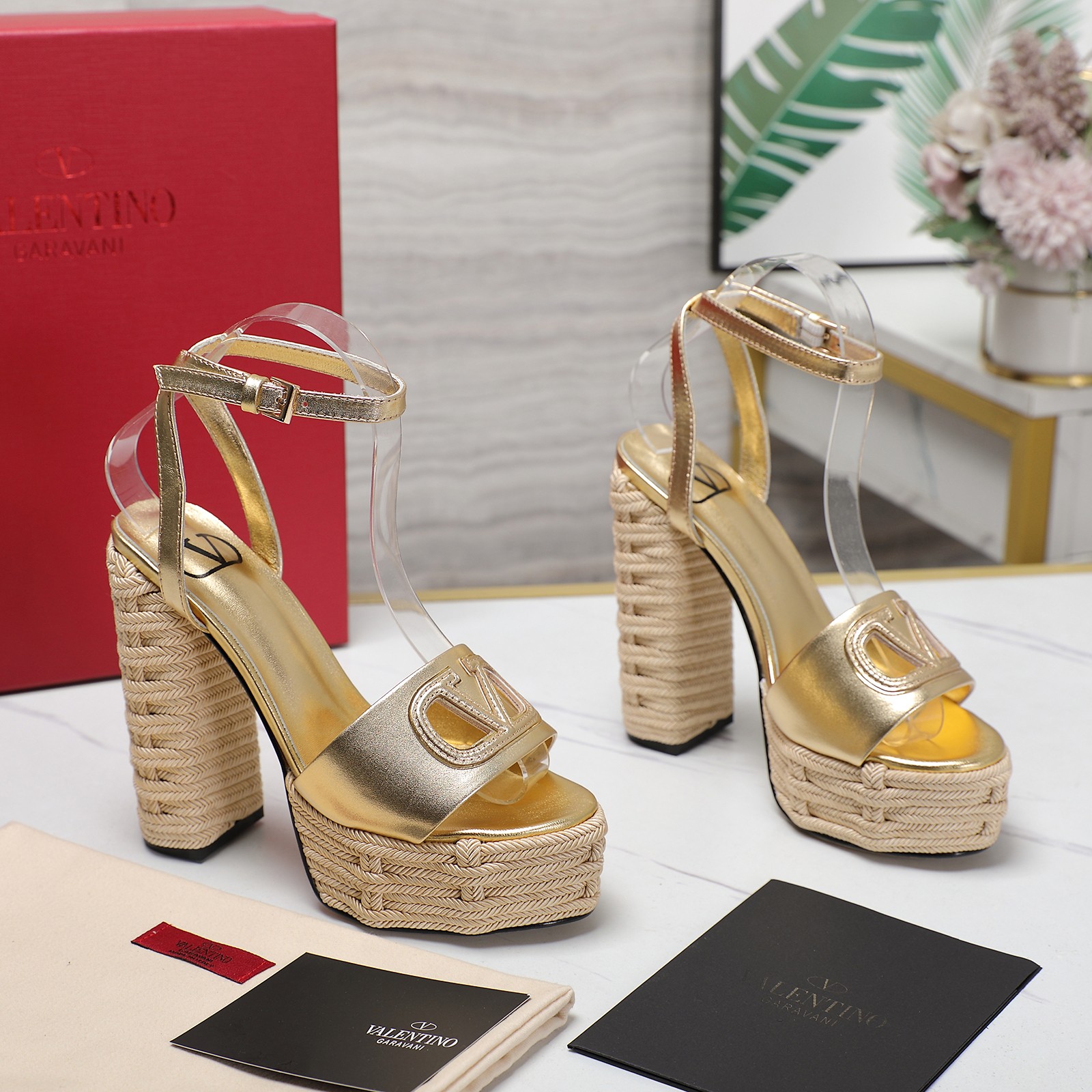 Valentino Platform Sandals with Braided Rope Detailing and Leather Sole 4 a1719667375782 5536