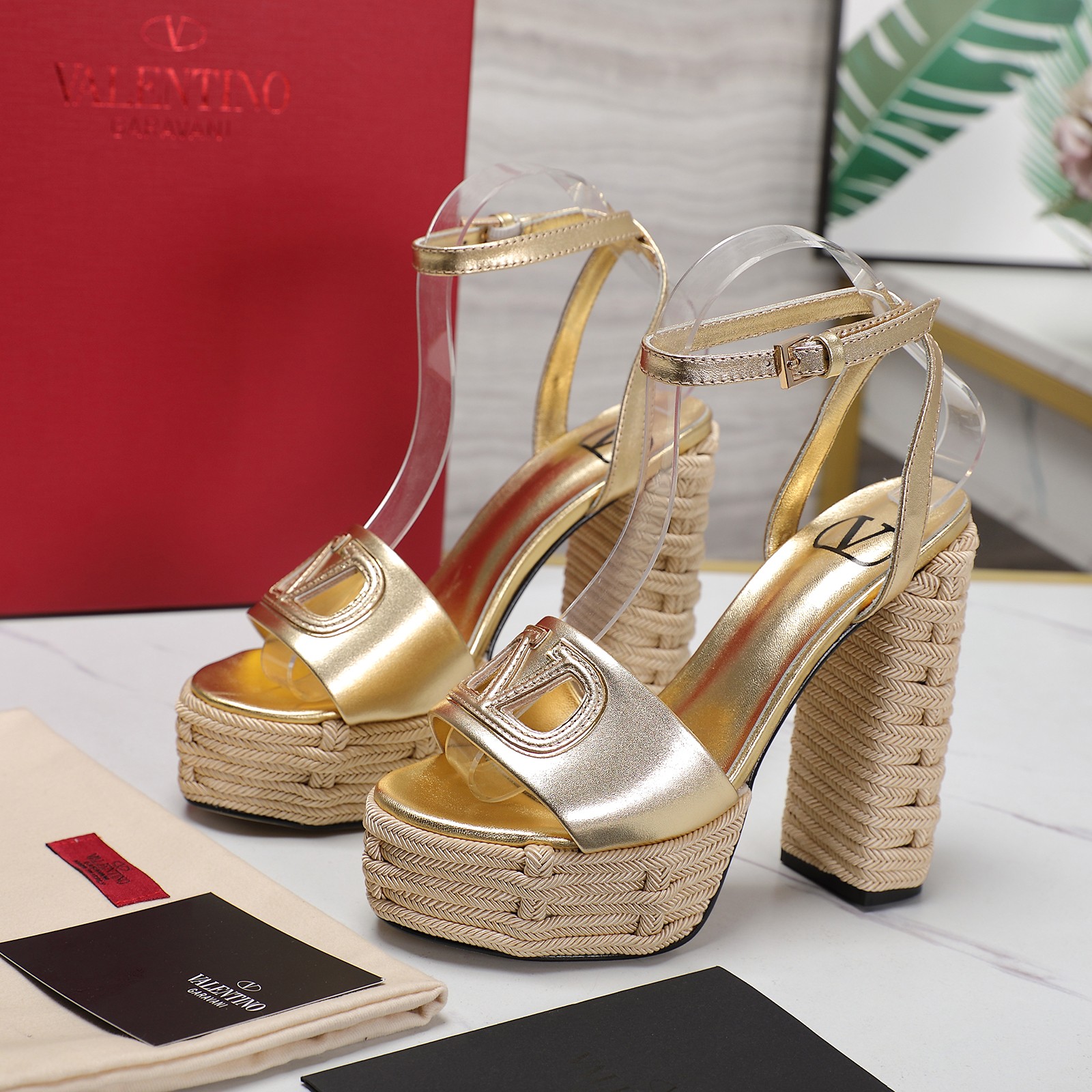 Valentino Platform Sandals with Braided Rope Detailing and Leather Sole 6 a1719667375906 2007