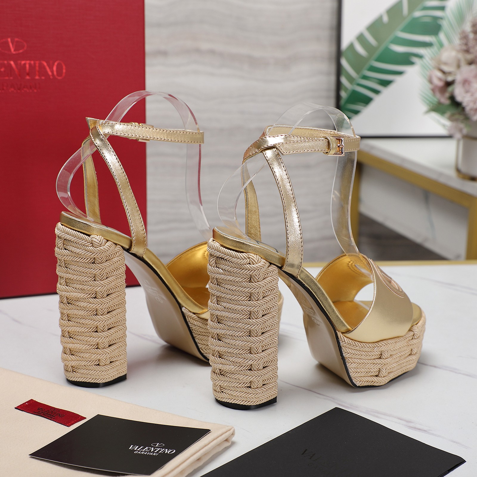 Valentino Platform Sandals with Braided Rope Detailing and Leather Sole 5 a1719667375930 6774