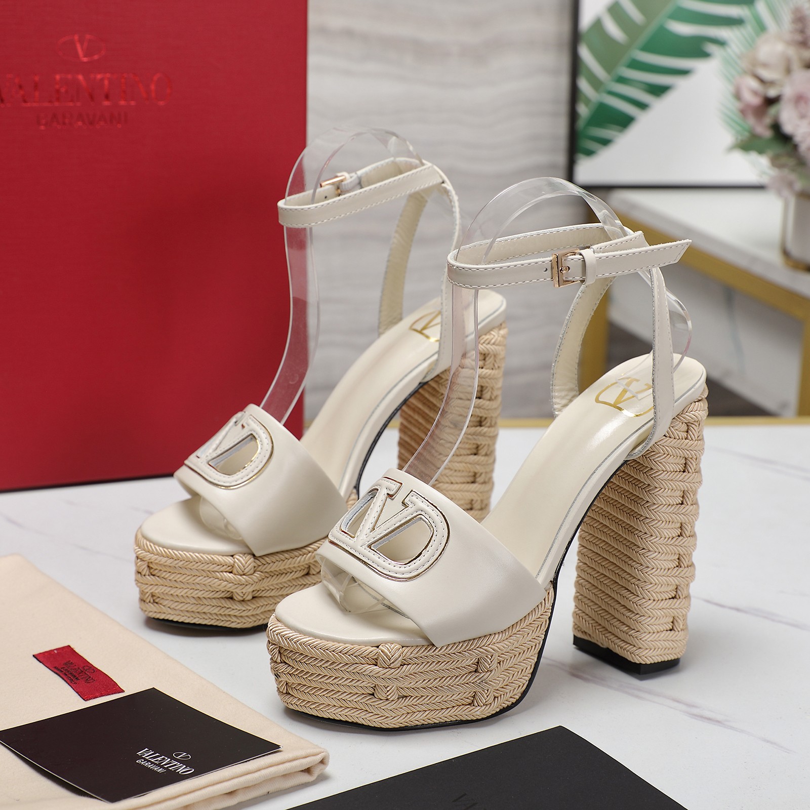 Valentino Women's Platform Sandals with Woven Espadrille Heel - Latest Design 4 a1719667453511 5622