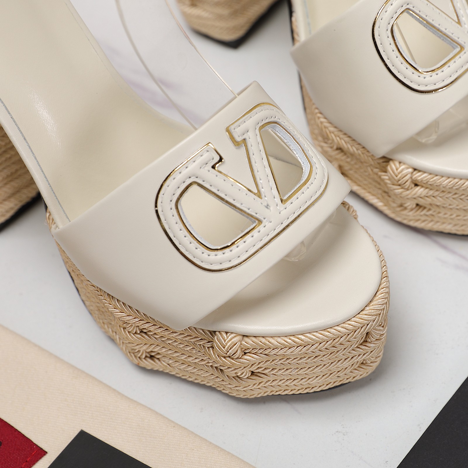 Valentino Women's Platform Sandals with Woven Espadrille Heel - Latest Design 6 a1719667453549 6356