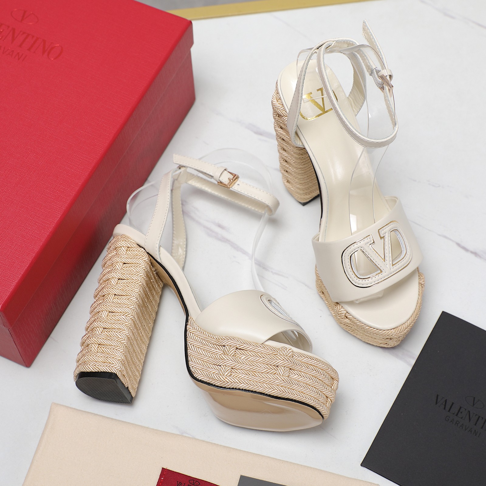 Valentino Women's Platform Sandals with Woven Espadrille Heel - Latest Design 5 a1719667453612 8600