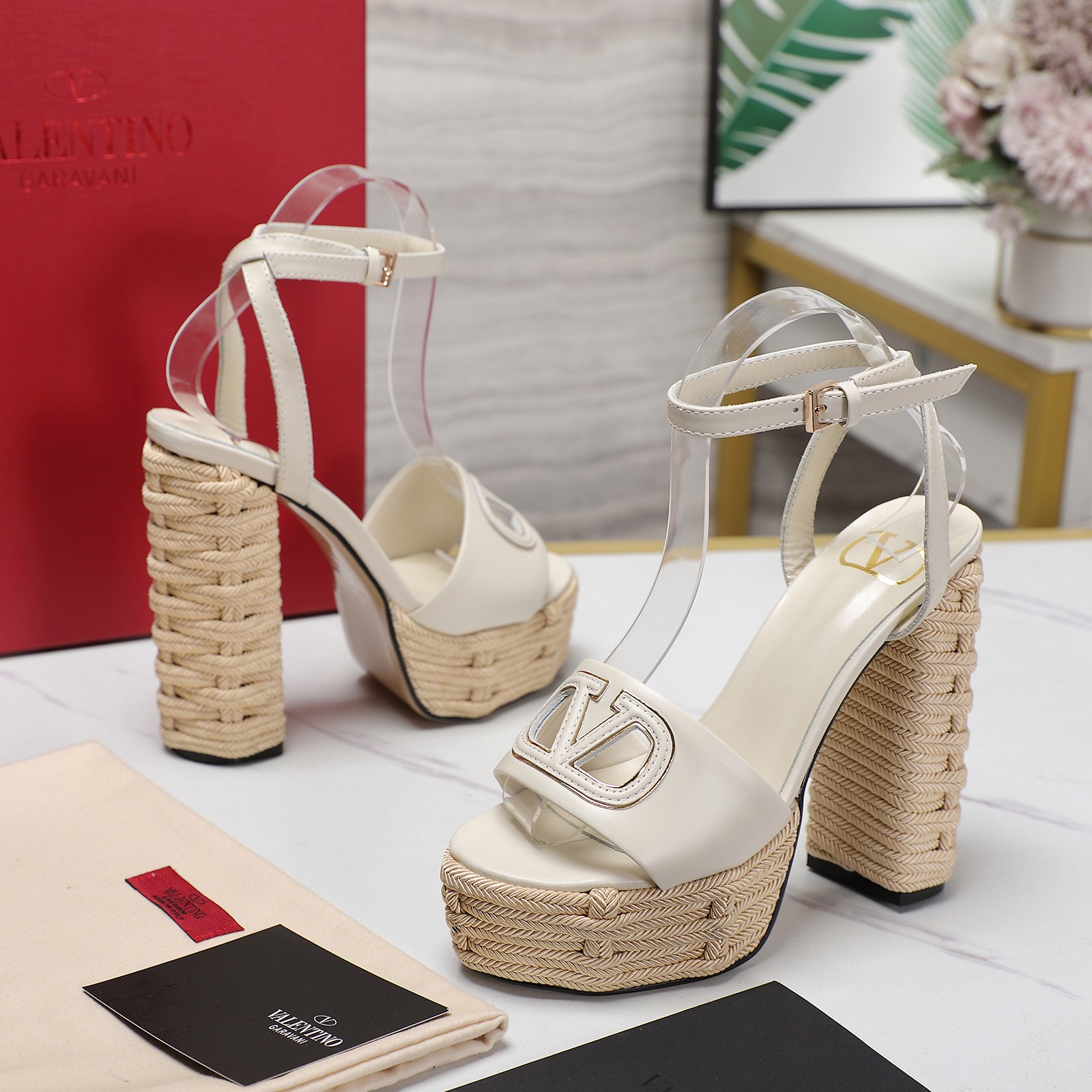 Valentino Women's Platform Sandals with Woven Espadrille Heel - Latest Design 10 a1719667454319 7102