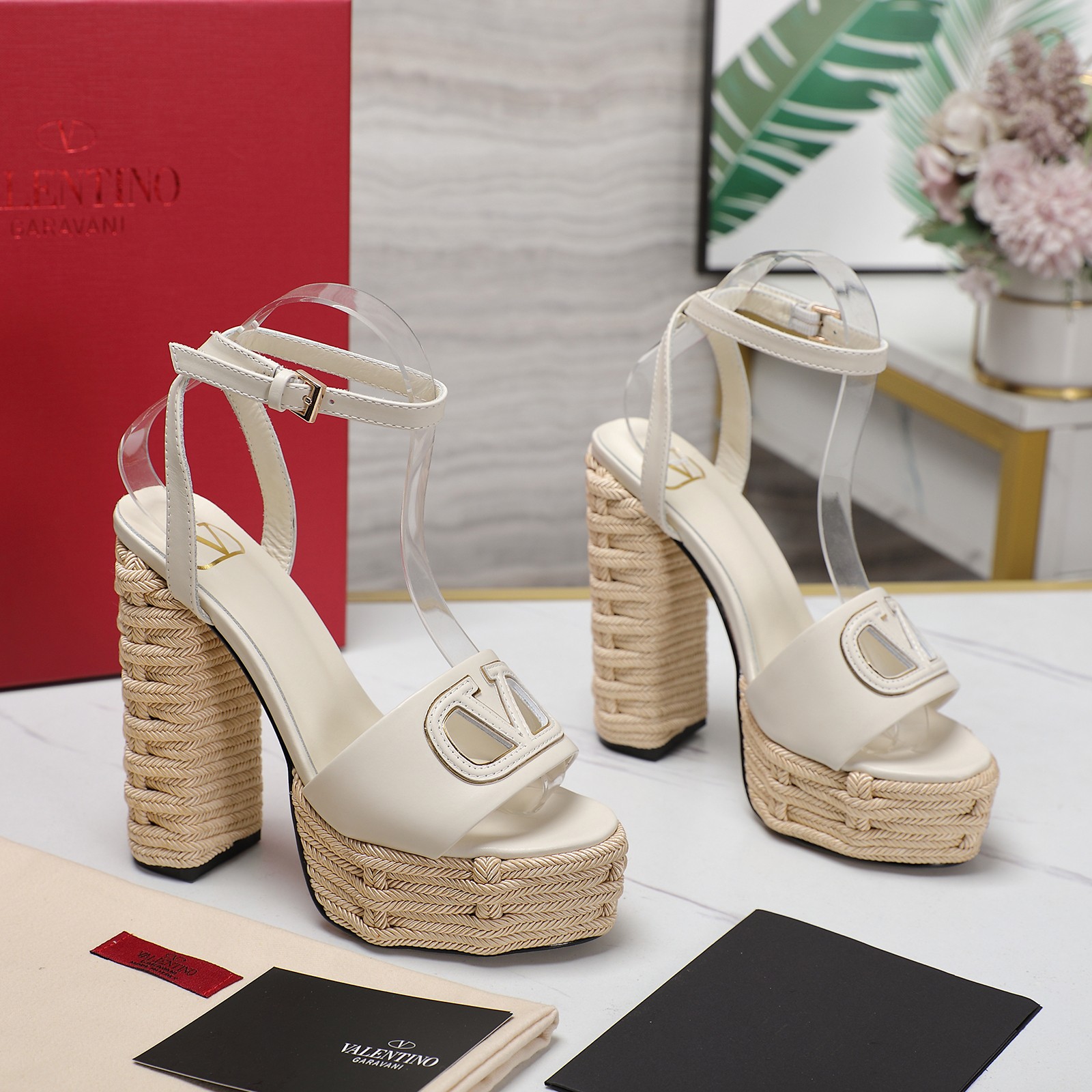 Valentino Women's Platform Sandals with Woven Espadrille Heel - Latest Design 3 a1719667454321 5752