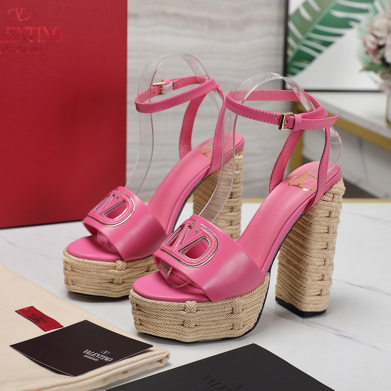 Valentino Platform Sandals with Braided Rope Design and Leather Sole 4 a1719667860391 3516