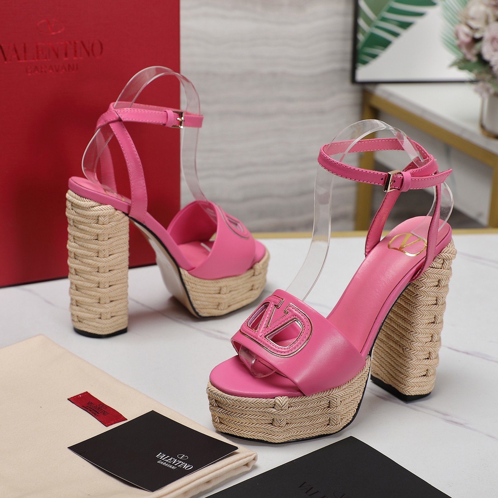 Valentino Platform Sandals with Braided Rope Design and Leather Sole 7 a1719667860498 4774