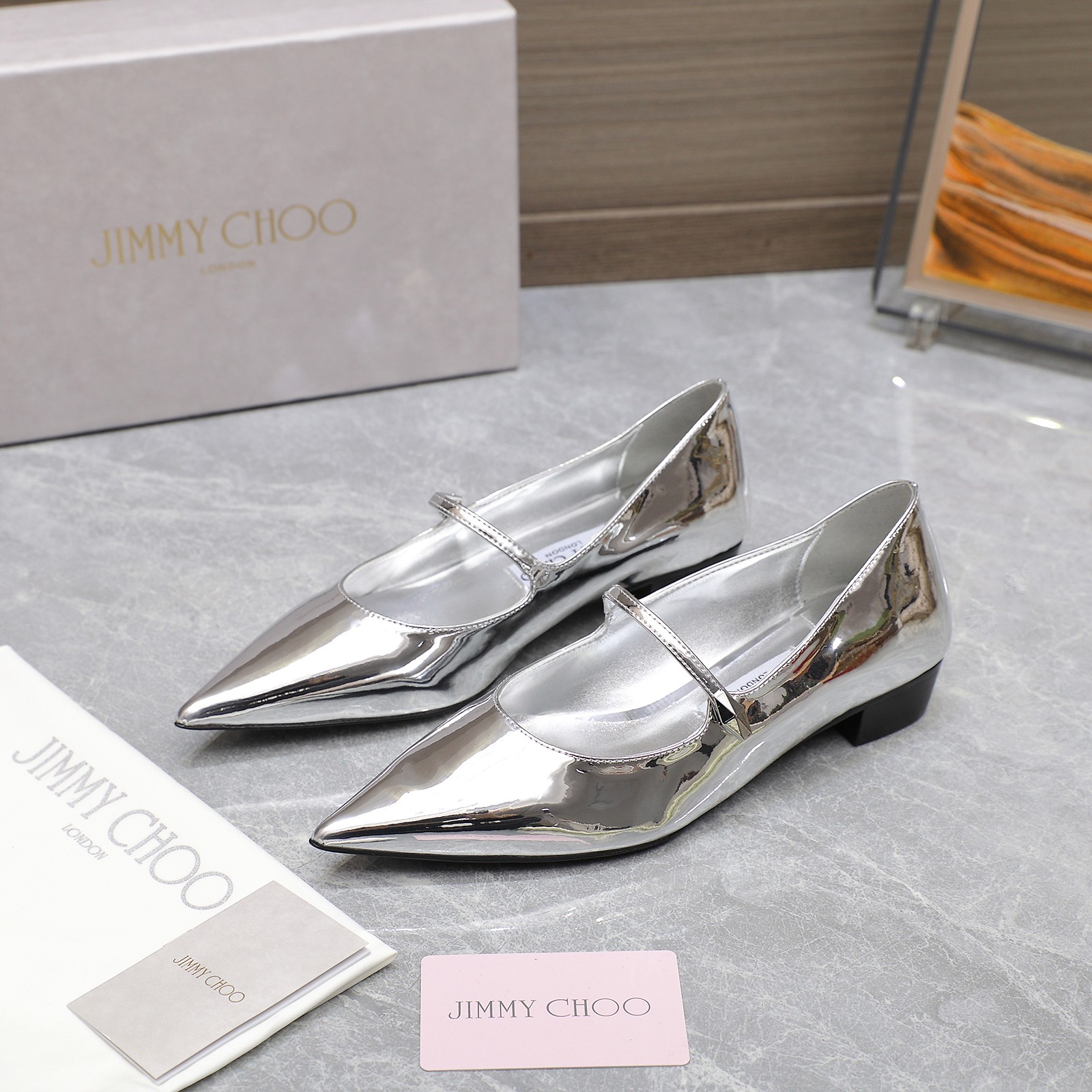 “Jimmy Choo 2025 Spring Summer: Top Quality Pointy Shoes, Italian Sheepskin, $750” - 图片 1