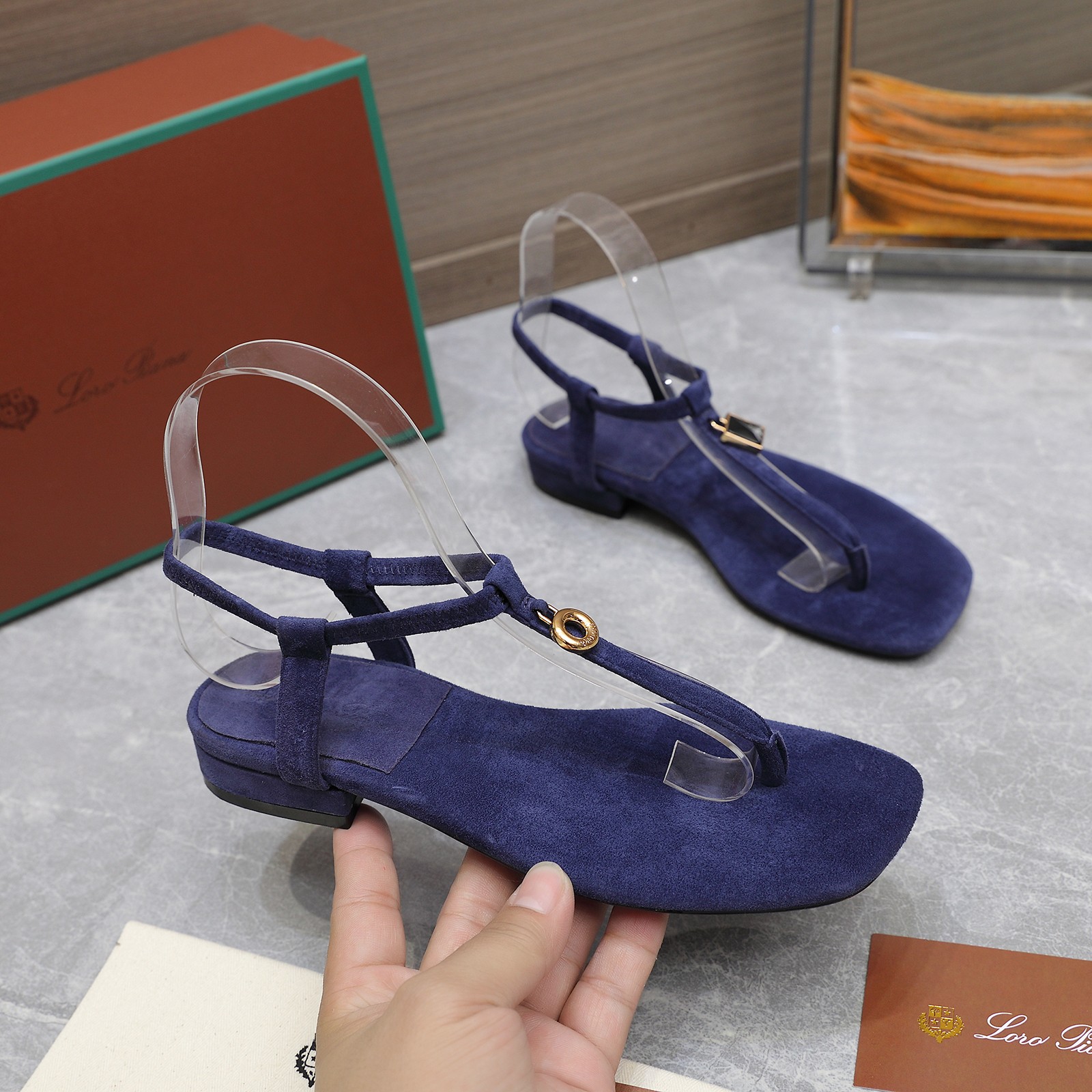 Loro Piana Mindil T-Strap Thong Sandals in Suede Leather - Summer Essential 2 a1742302639193 8744