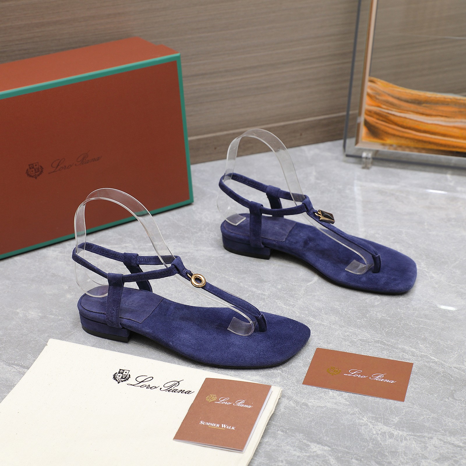 Loro Piana Mindil T-Strap Thong Sandals in Suede Leather - Summer Essential 9 a1742302639196 0615