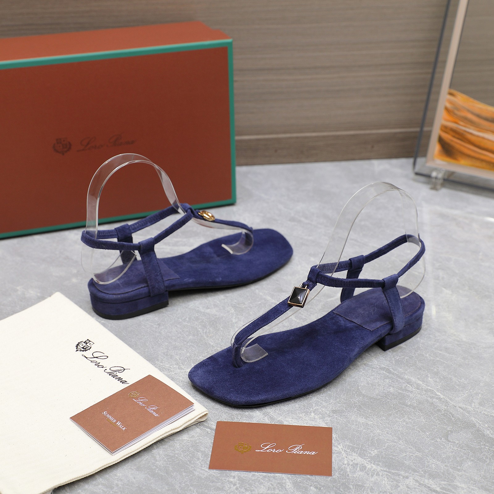 Loro Piana Mindil T-Strap Thong Sandals in Suede Leather - Summer Essential 10 a1742302640401 8788