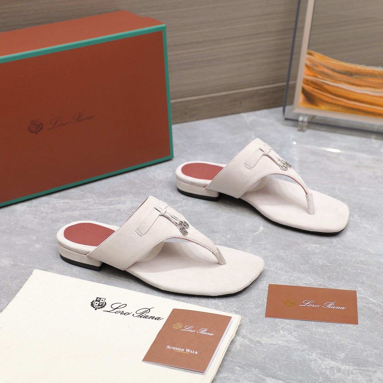 Loro Piana Mindil Leather T-Strap Thong Sandals - Summer Essential 4 a1742304058129 0830