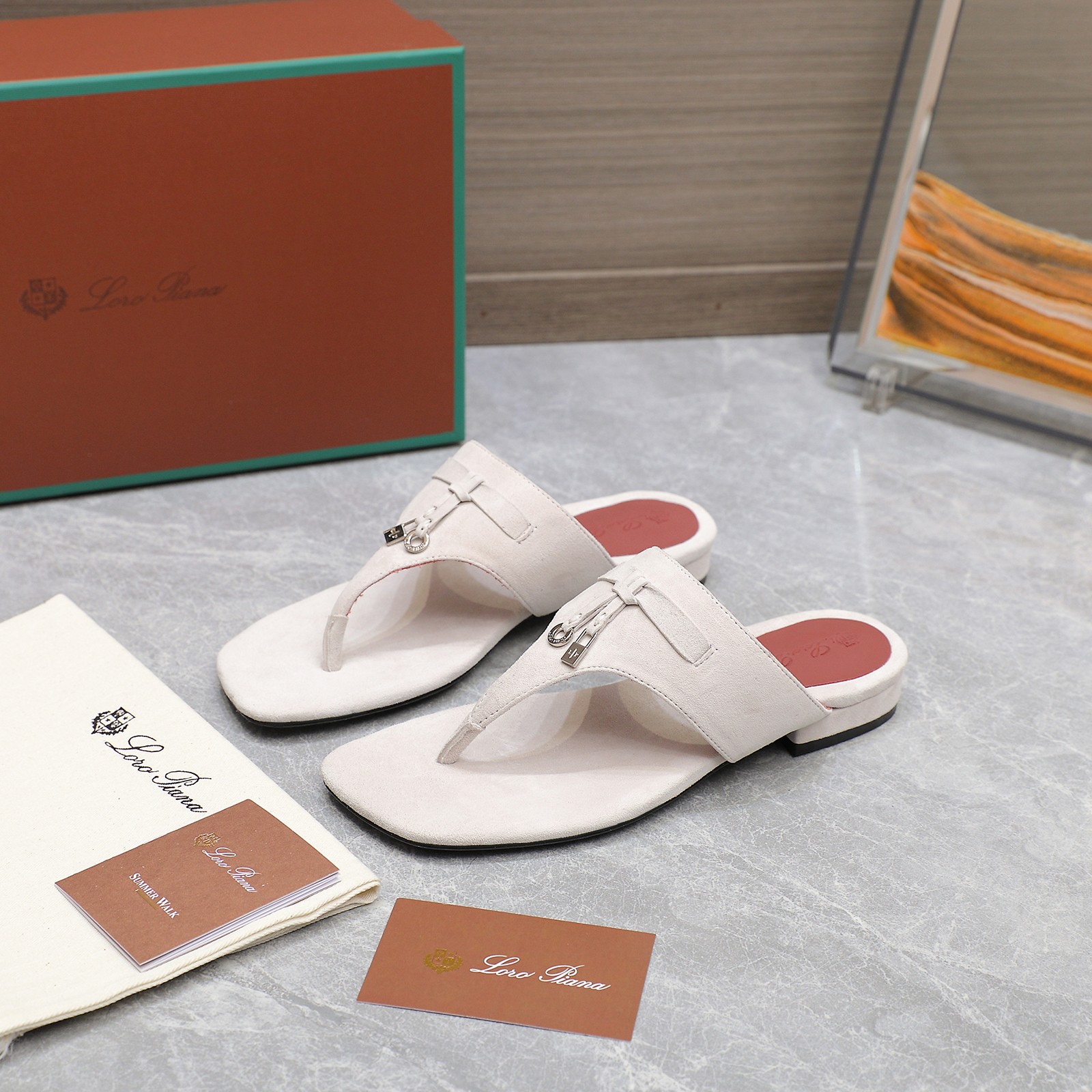 Loro Piana Mindil Leather T-Strap Thong Sandals - Summer Essential 5 a1742304059536 0170