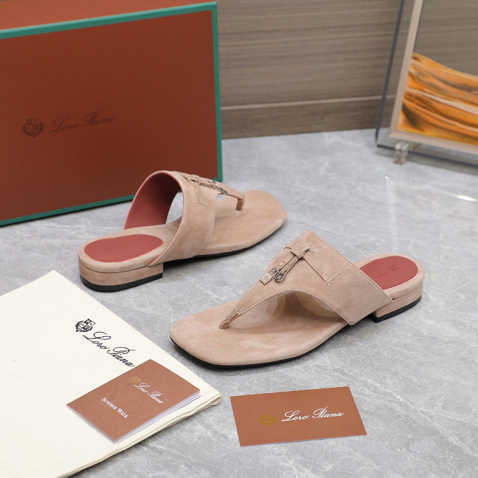 Loro Piana Mindil T-Strap Leather Thong Sandals - Summer Essential 5 a1742304184301 0006