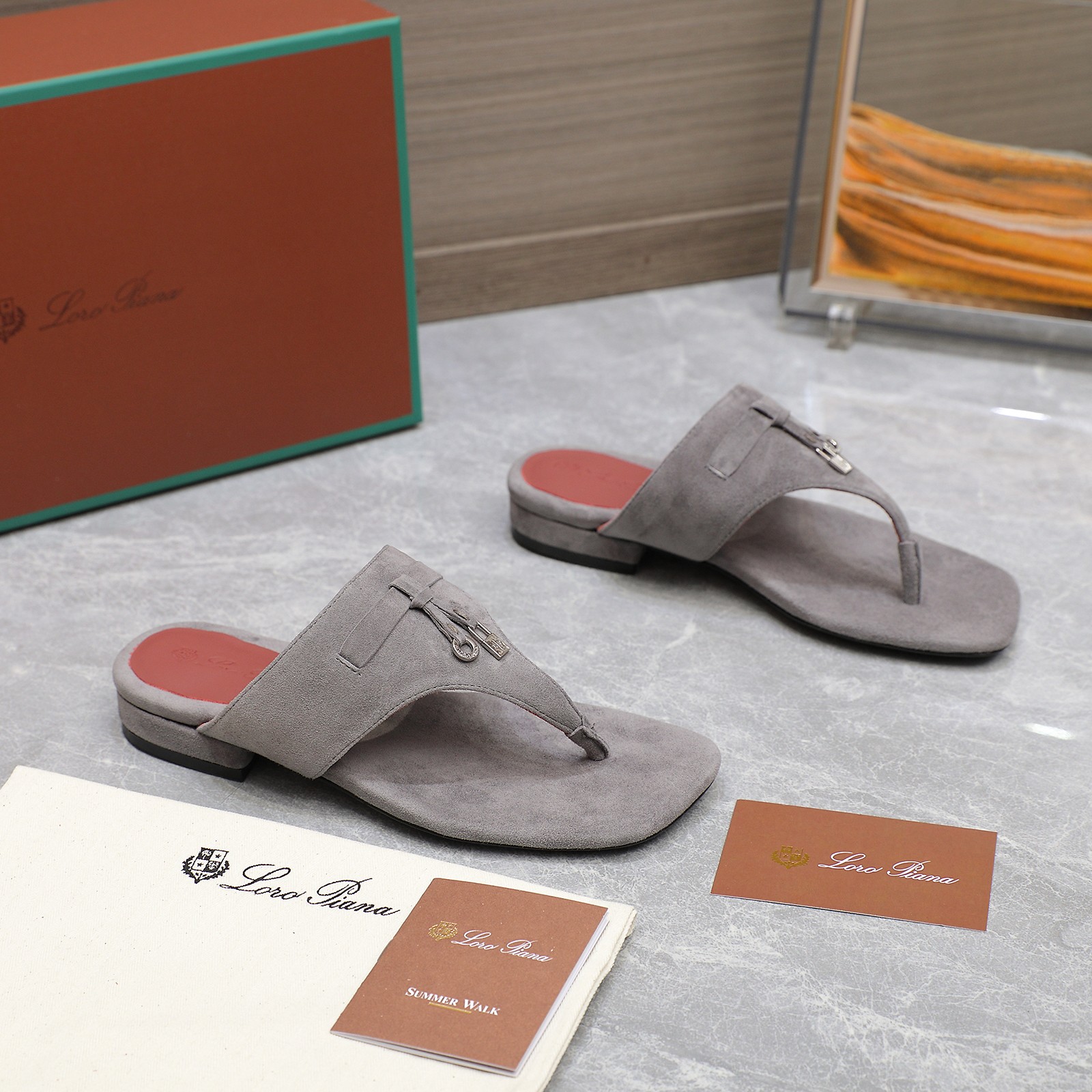 Loro Piana Mindil T-Strap Thong Sandals in Soft Suede with Delicate Accents 4 a1742304246373 1444