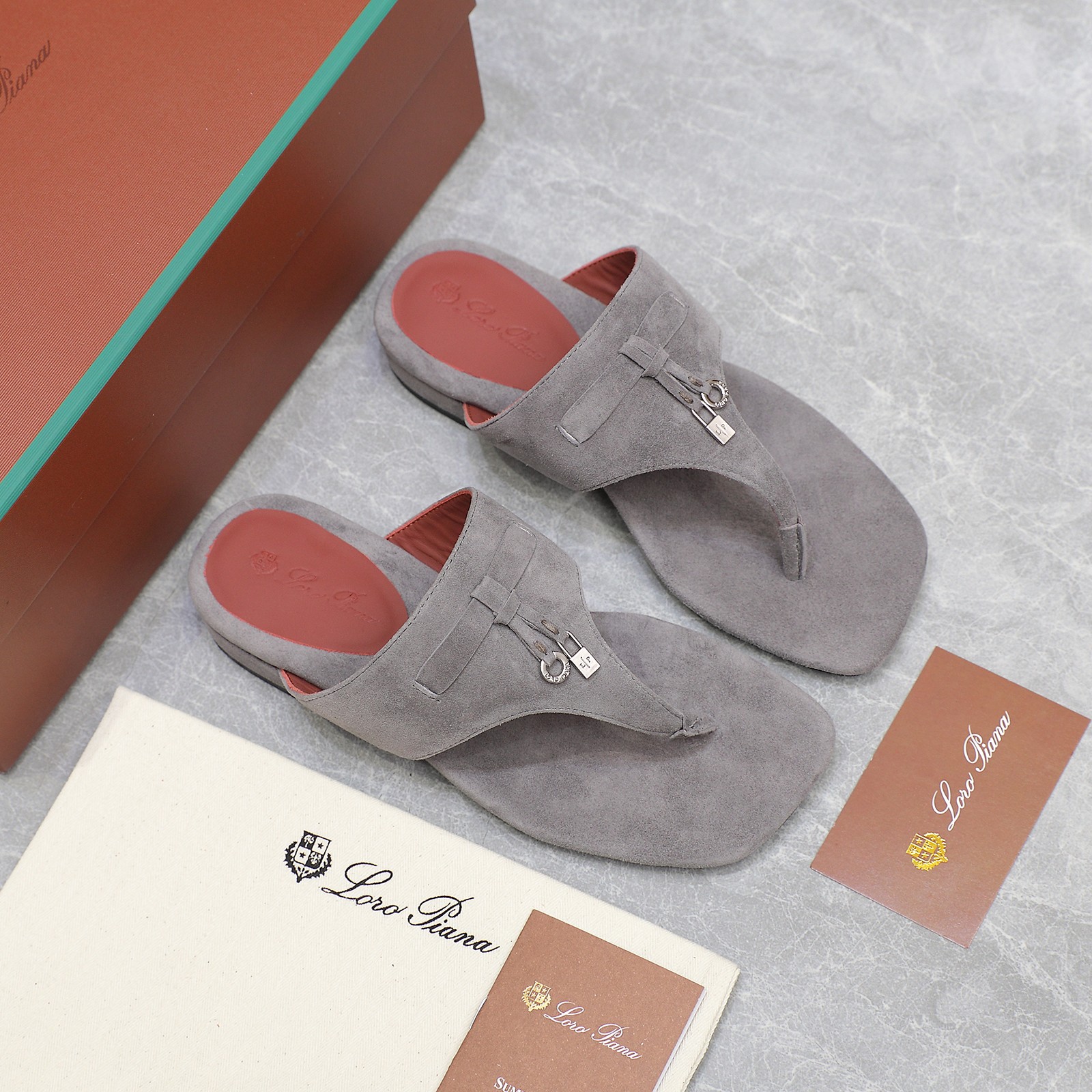 Loro Piana Mindil T-Strap Thong Sandals in Soft Suede with Delicate Accents 3 a1742304247707 8045