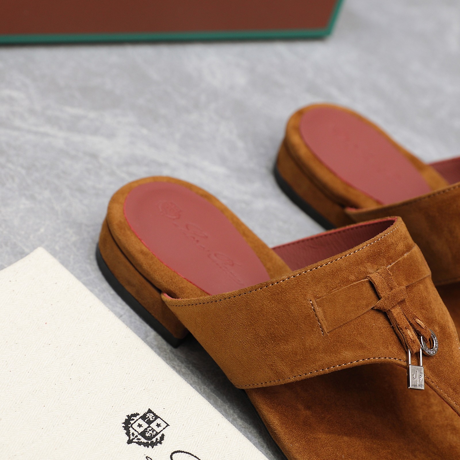 Loro Piana Mindil Suede T-Strap Thong Sandals with Leather Lining & Sole 6 a1742304277961 3123