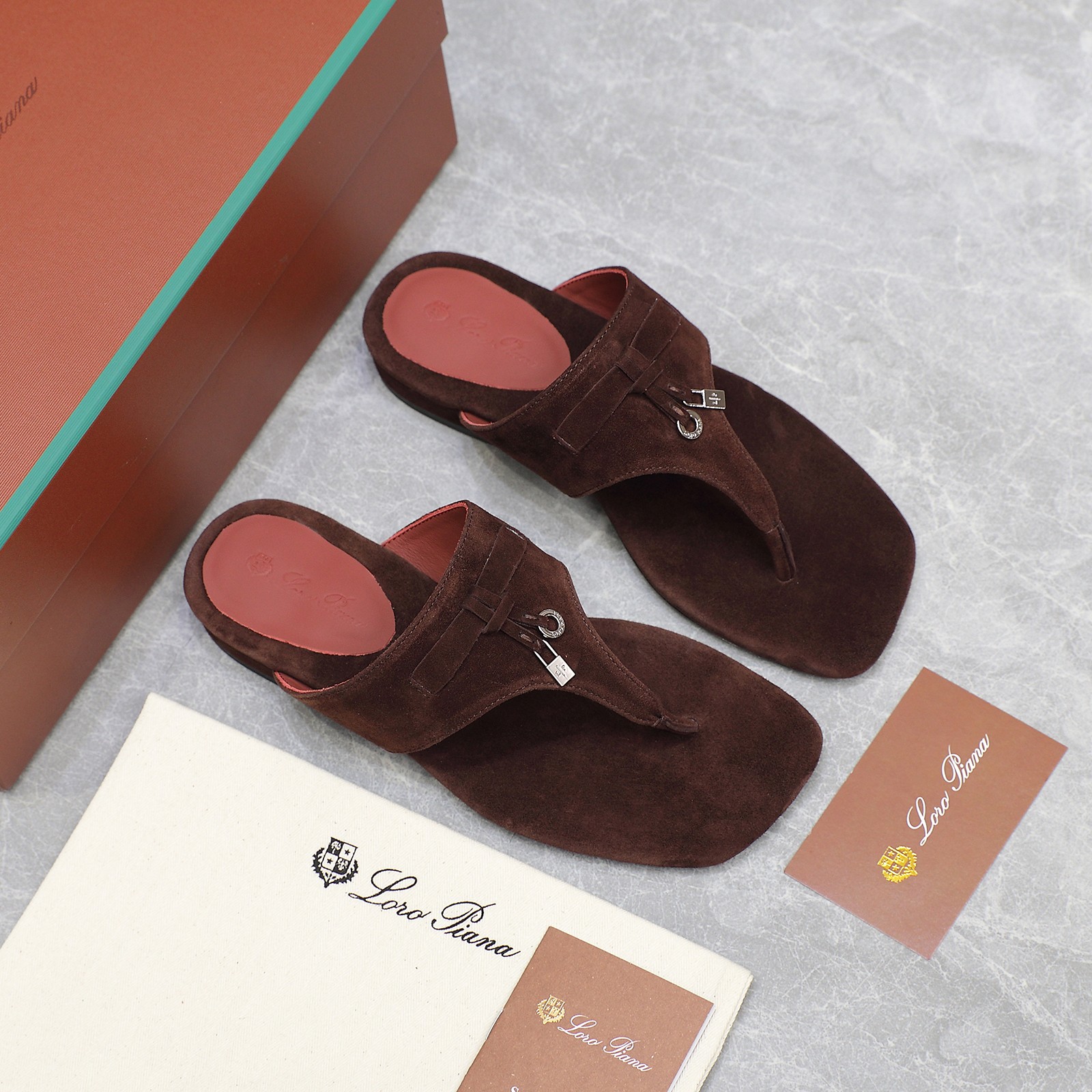 Loro Piana Mindil Suede T-Strap Thong Sandals - Luxurious Comfort 3 a1742304368990 0584