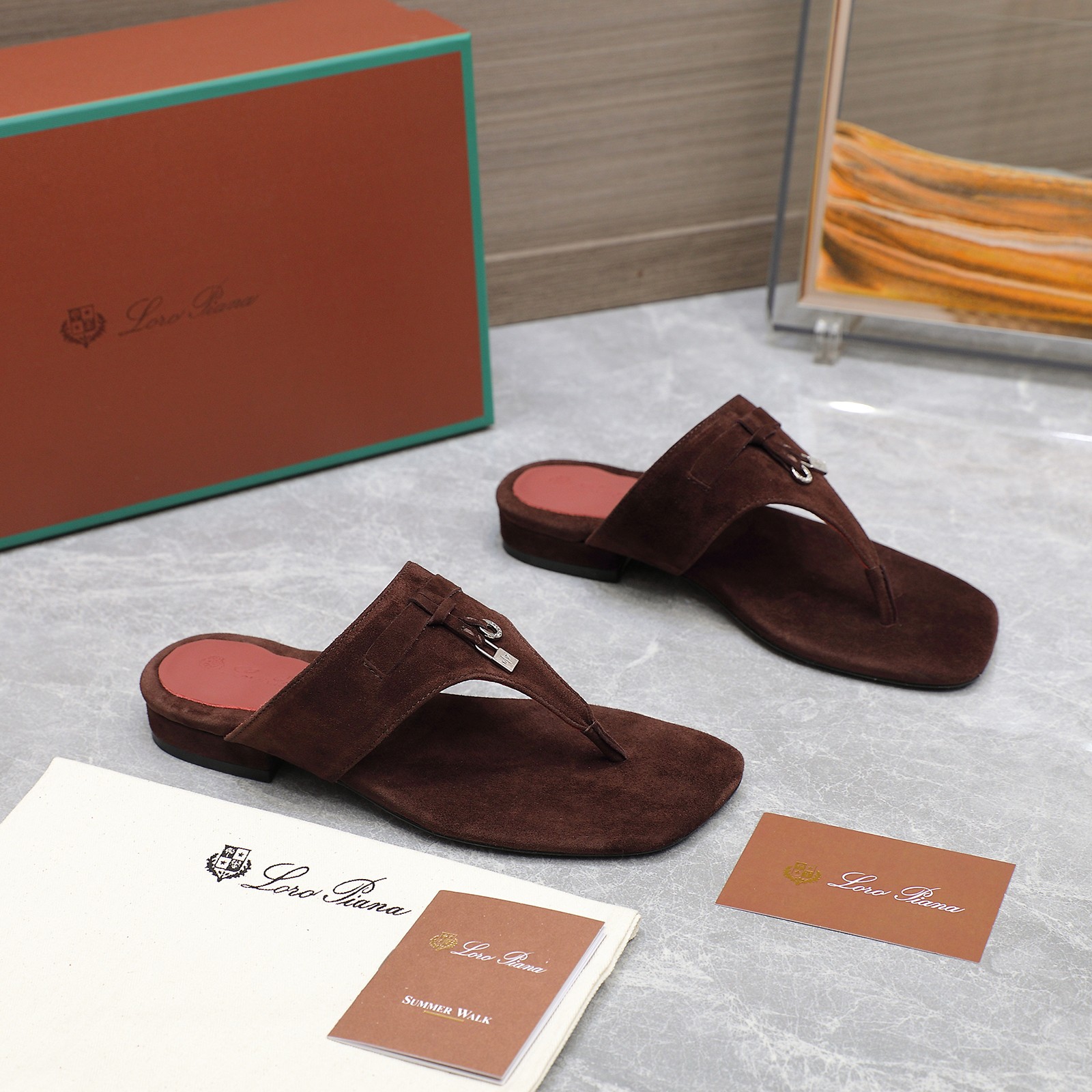 Loro Piana Mindil Suede T-Strap Thong Sandals - Luxurious Comfort 9 a1742304369949 4282