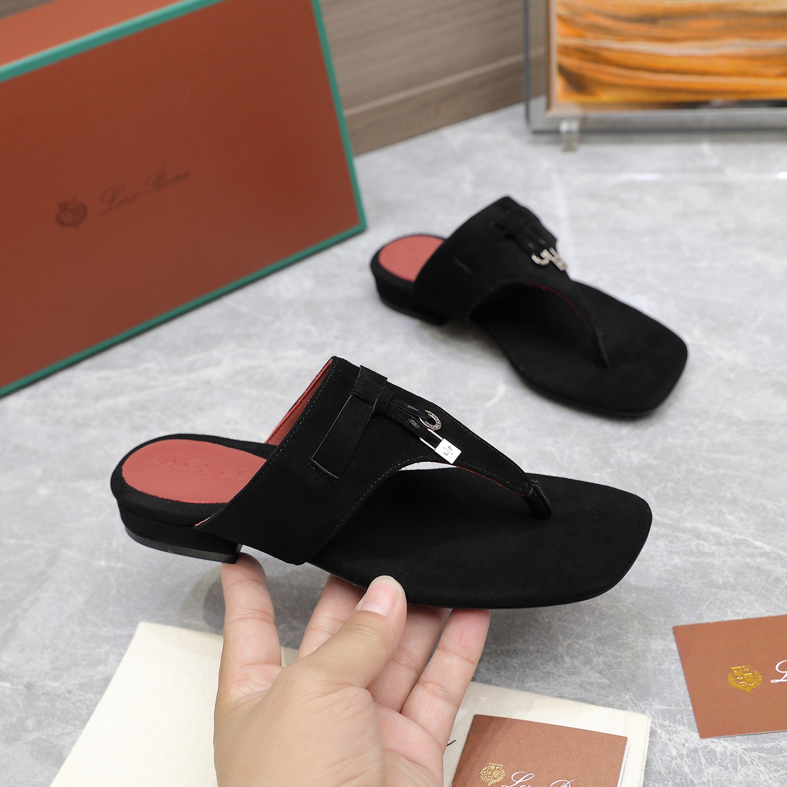 Loro Piana Mindil T-Strap Leather Sandals, Exquisite Summer Comfort