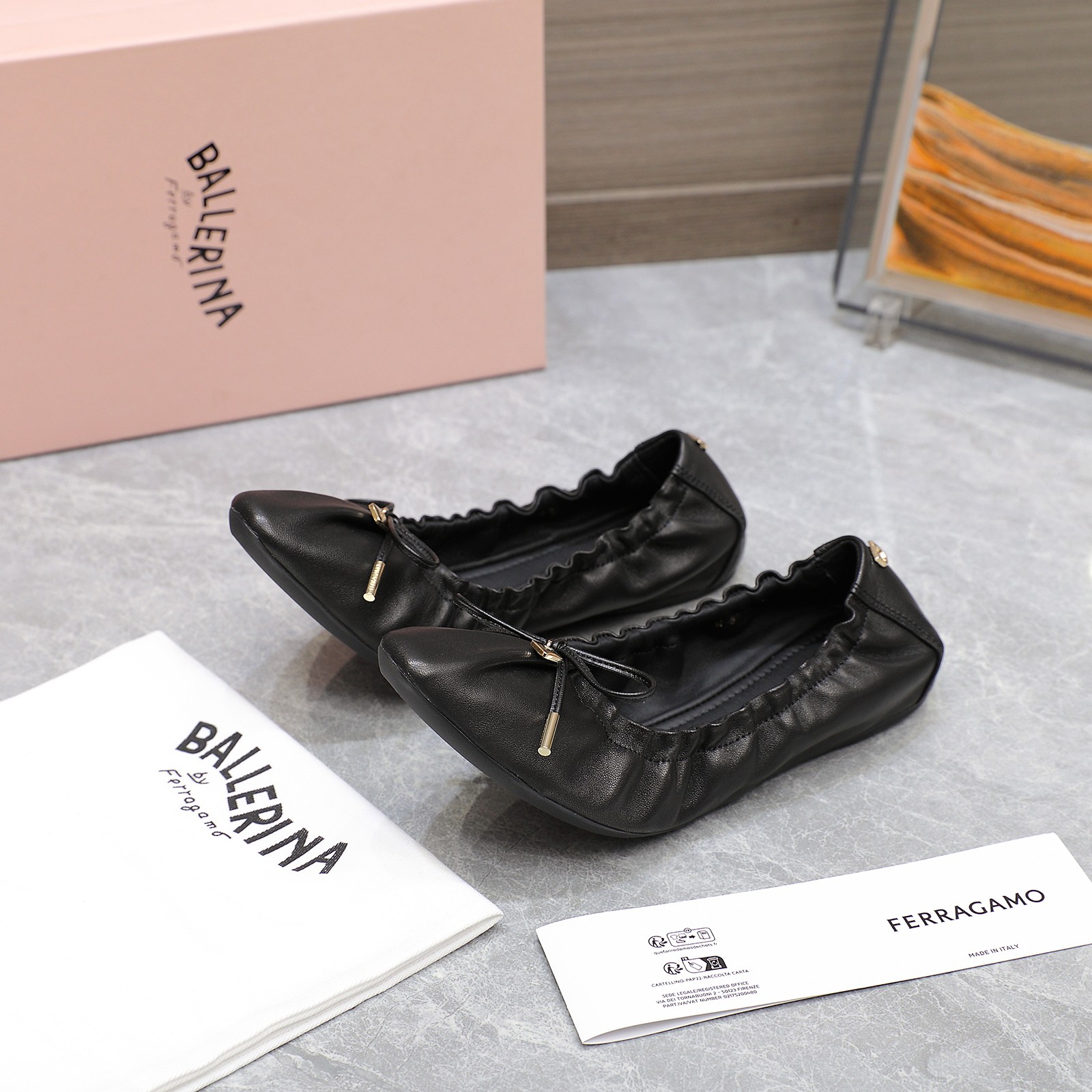 “High-Quality Feragamo Firagmo Soft Ballet Shoes for Women – Imported Sheep Skin” - 图片 5