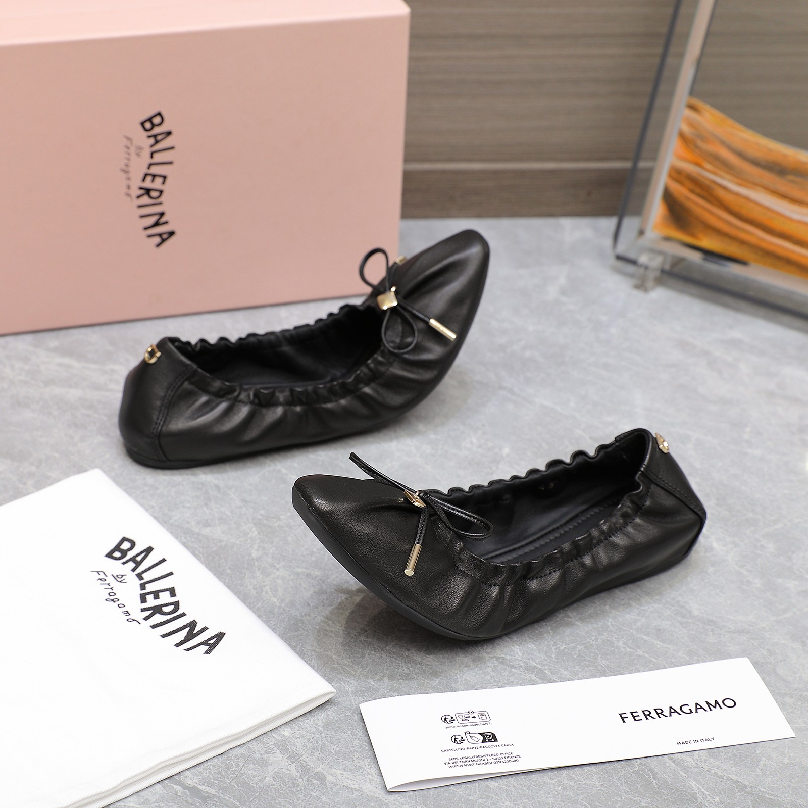 “High-Quality Feragamo Firagmo Soft Ballet Shoes for Women – Imported Sheep Skin” - 图片 4