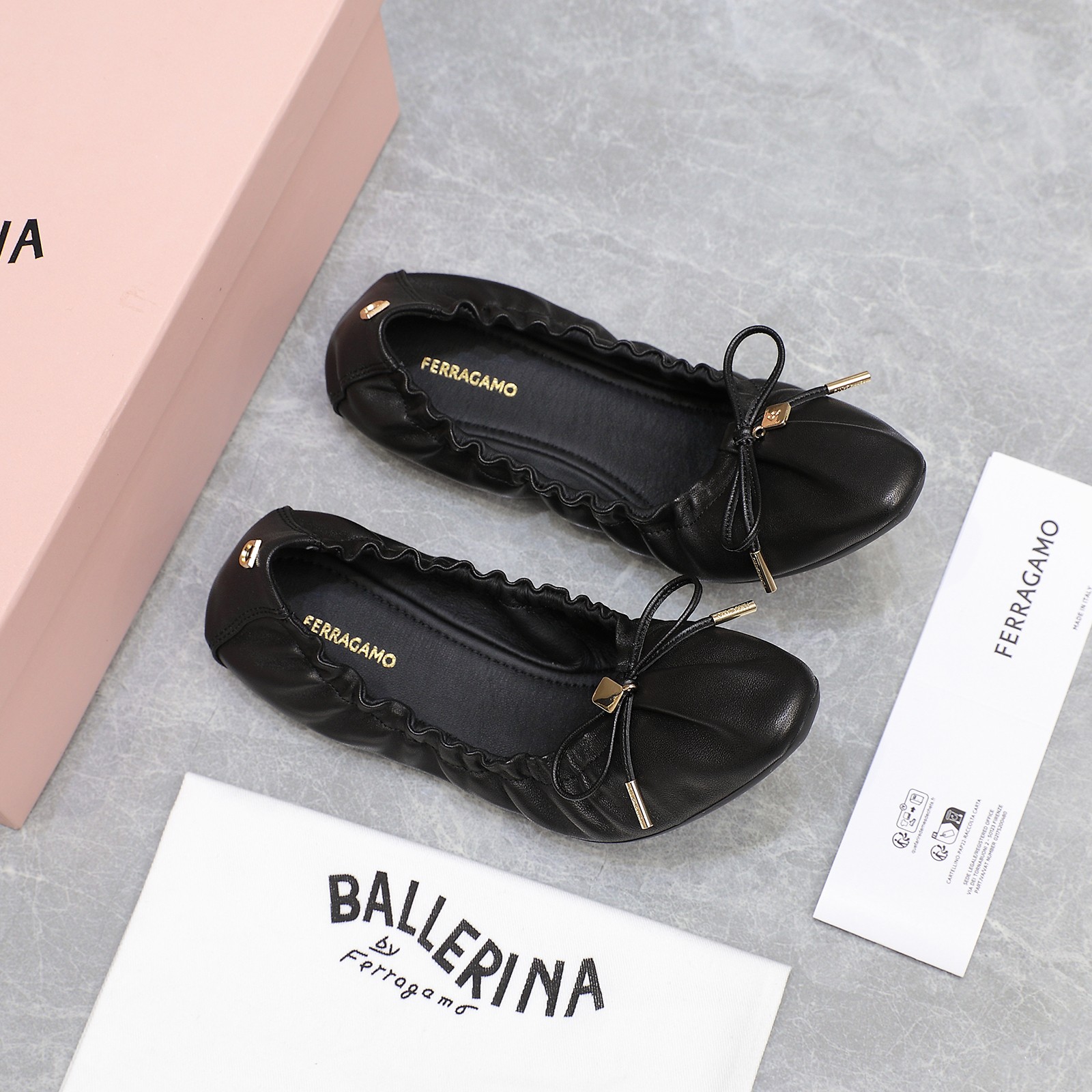 “High-Quality Feragamo Firagmo Soft Ballet Shoes for Women – Imported Sheep Skin”