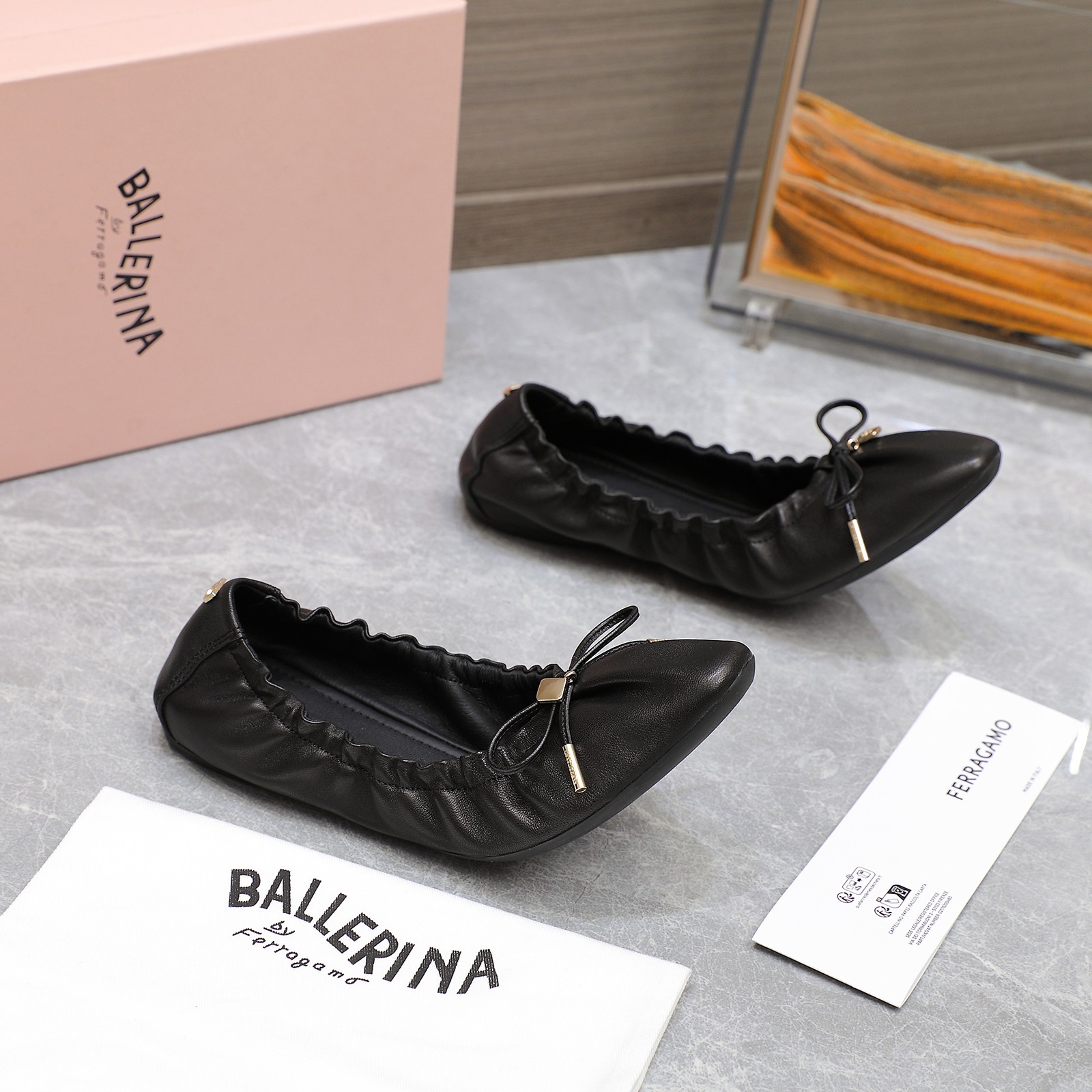 “High-Quality Feragamo Firagmo Soft Ballet Shoes for Women – Imported Sheep Skin” - 图片 9