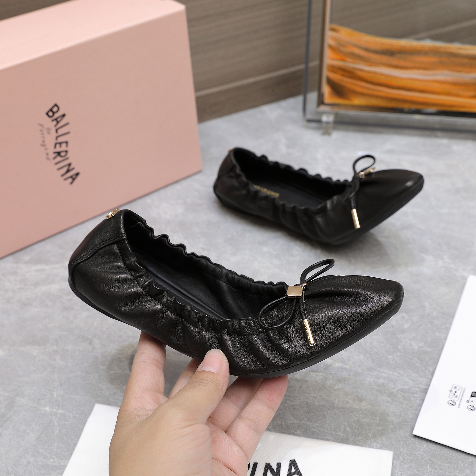 “High-Quality Feragamo Firagmo Soft Ballet Shoes for Women – Imported Sheep Skin” - 图片 7