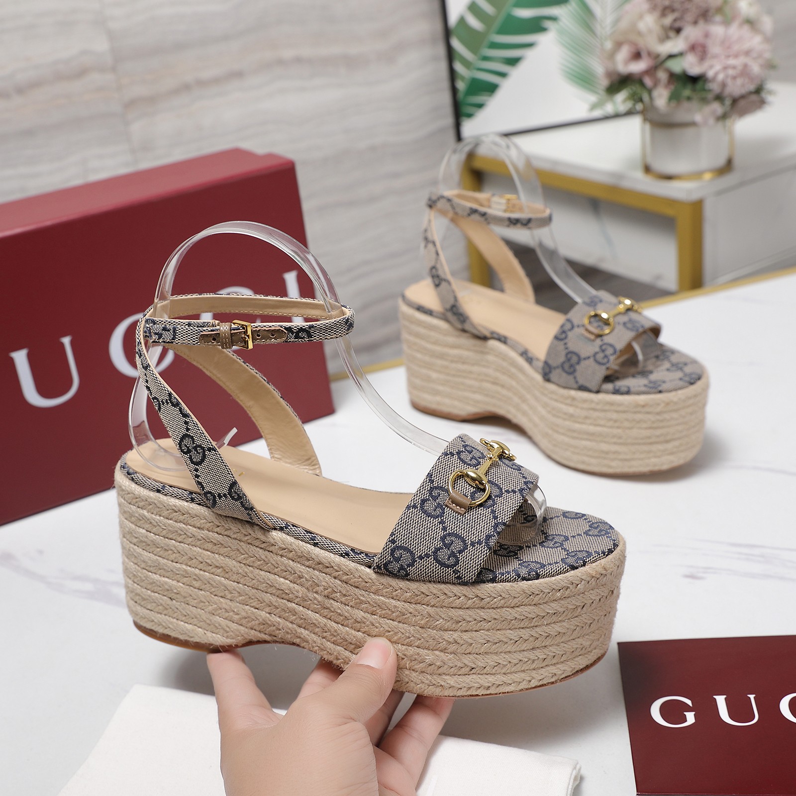 Gucci Espadrille Platform Sandals, Ankle Strap, Designer Style, Comfortable 2 a1744031612704 5841