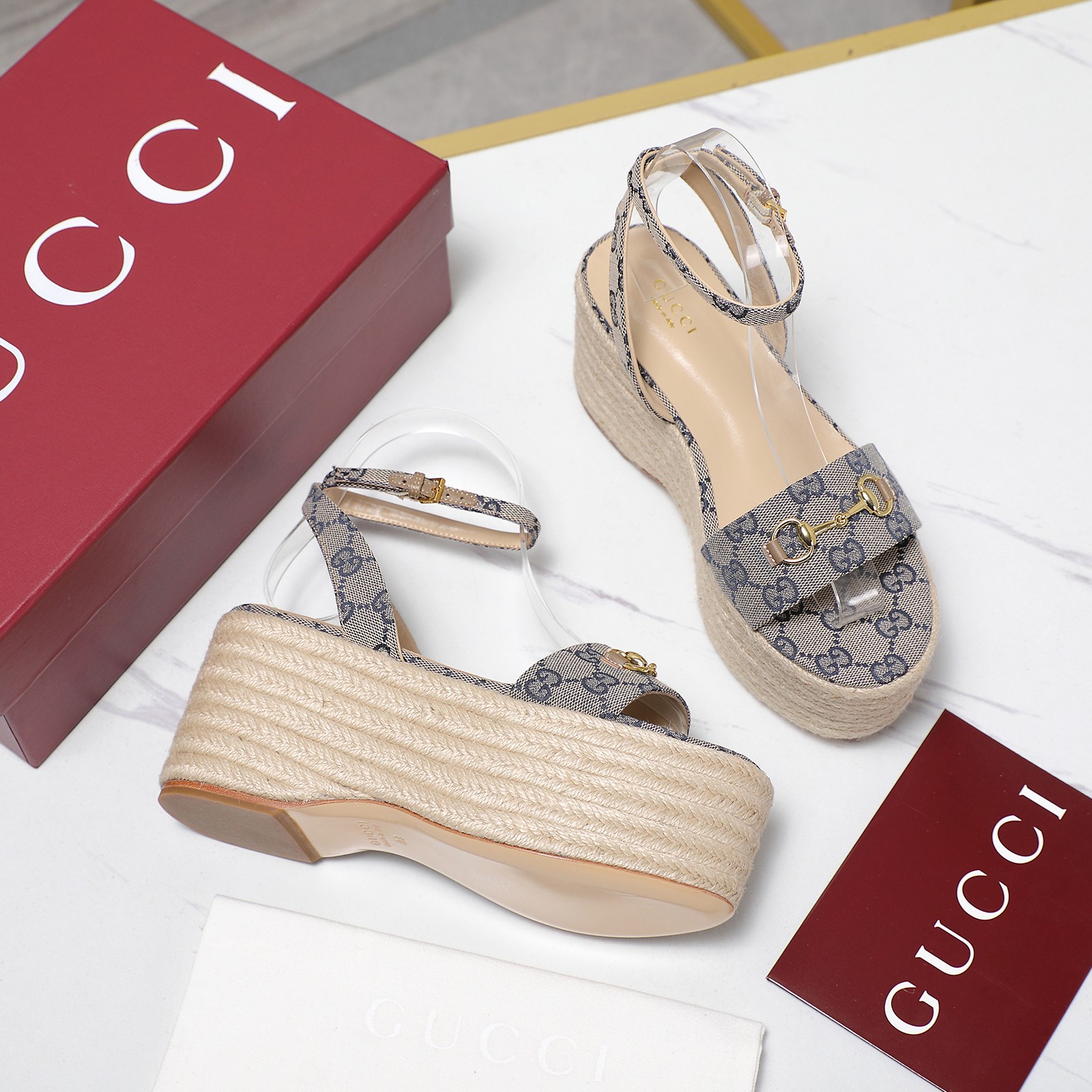Gucci Espadrille Platform Sandals, Ankle Strap, Designer Style, Comfortable 5 a1744031612722 0801