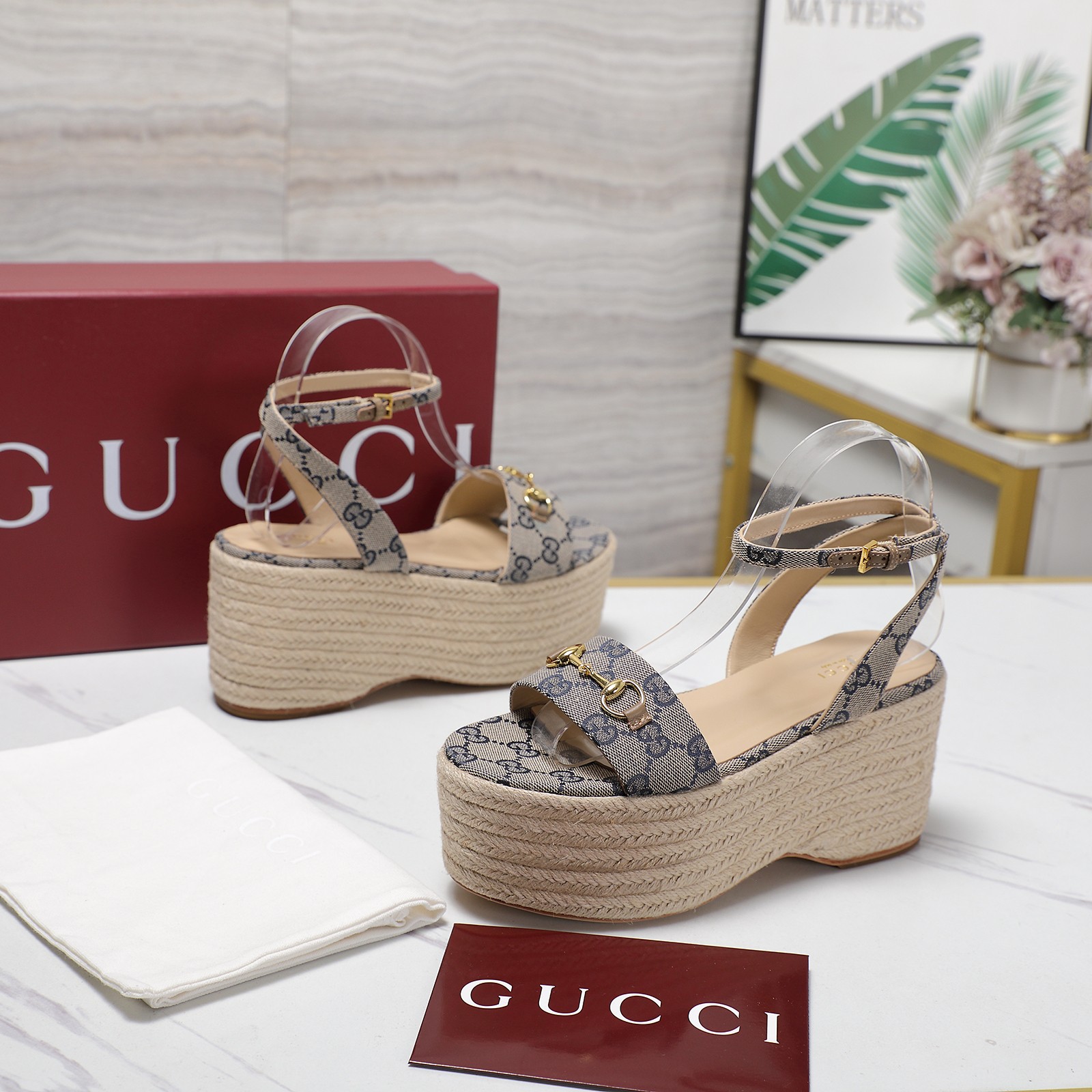 Gucci Espadrille Platform Sandals, Ankle Strap, Designer Style, Comfortable 4 a1744031612753 3135