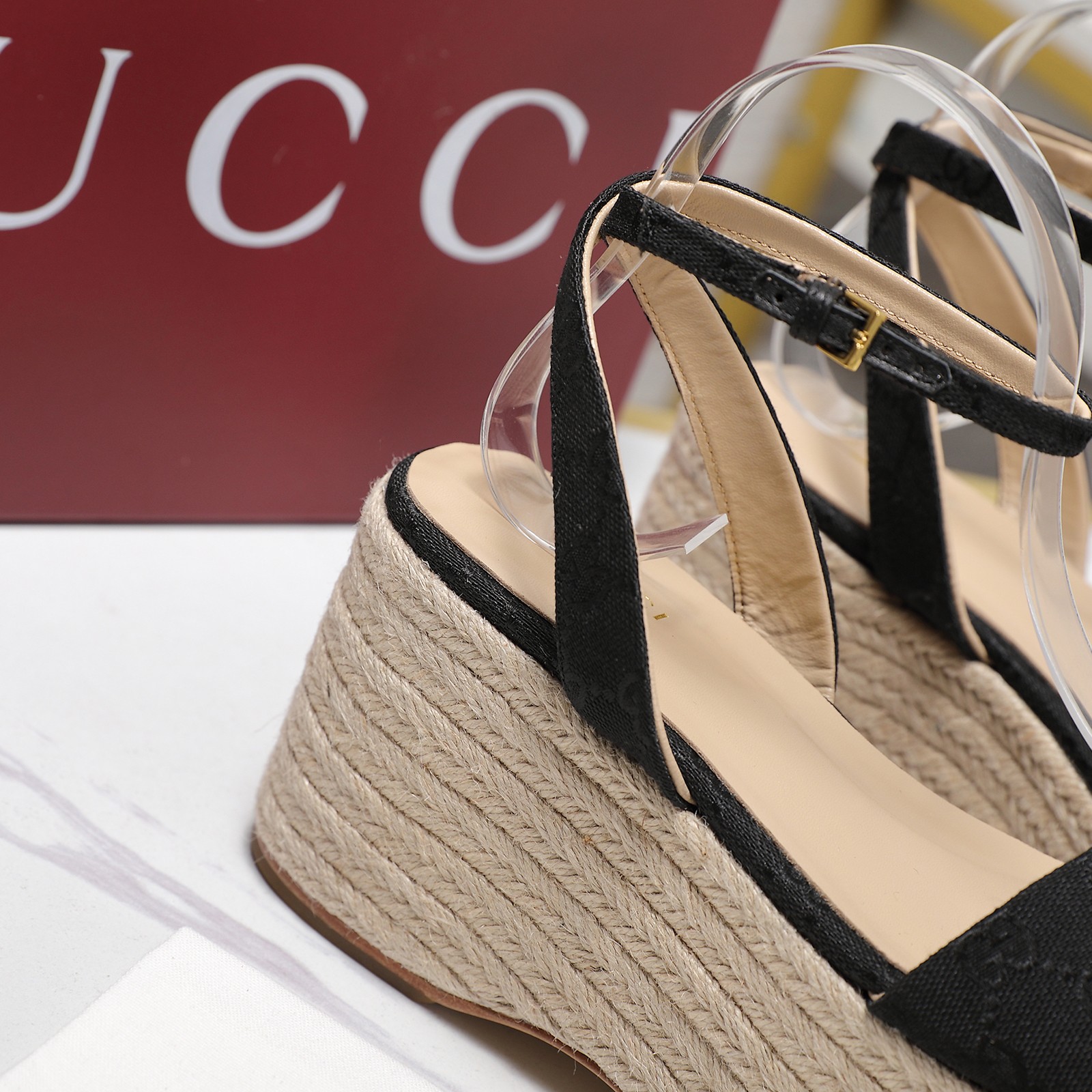 Gucci Espadrille Platform Wedges Sandals - Ankle Strap & Signature Hardware 9 a1744031758229 4285
