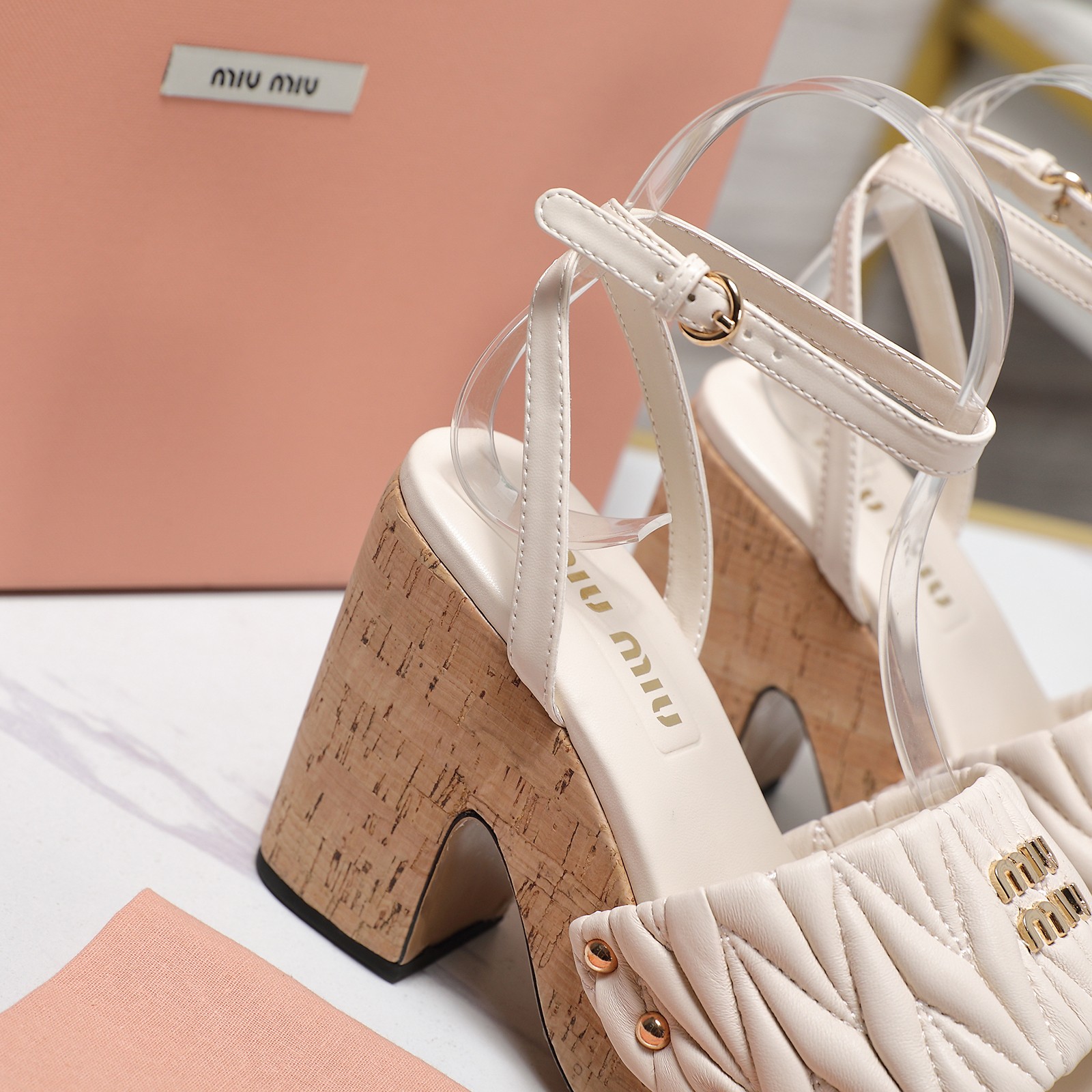 Miu Miu Platform Heeled Sandals Ankle Strap Leather Beige Women 6 a1744707821117 6285