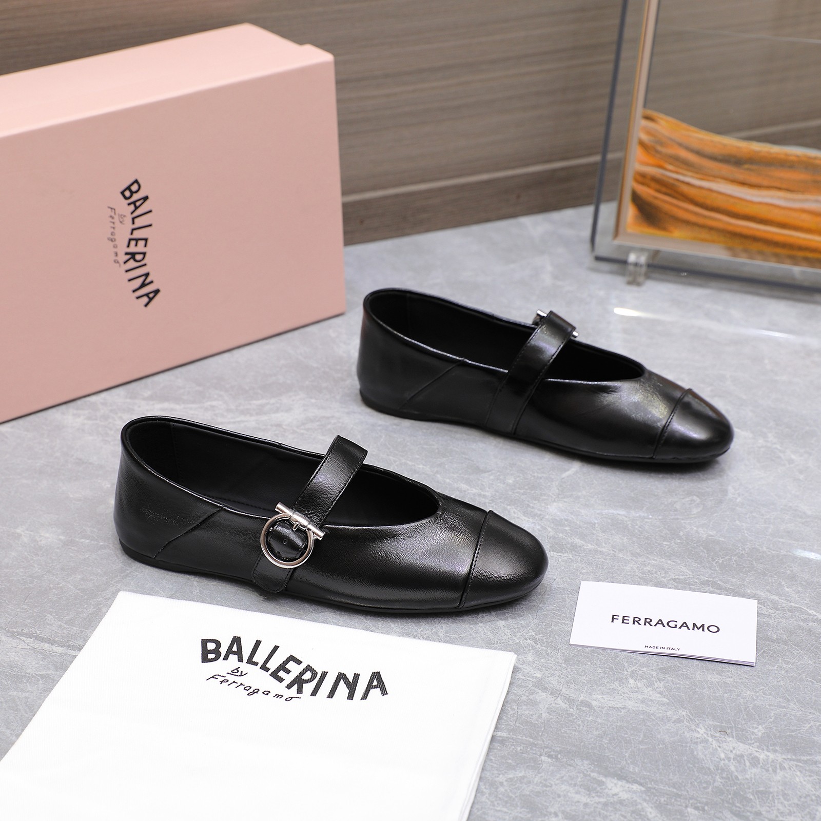 Ferragamo Iconic Buckle Ballerina Flats - Classic & Comfortable 9 a1744783751784 7020