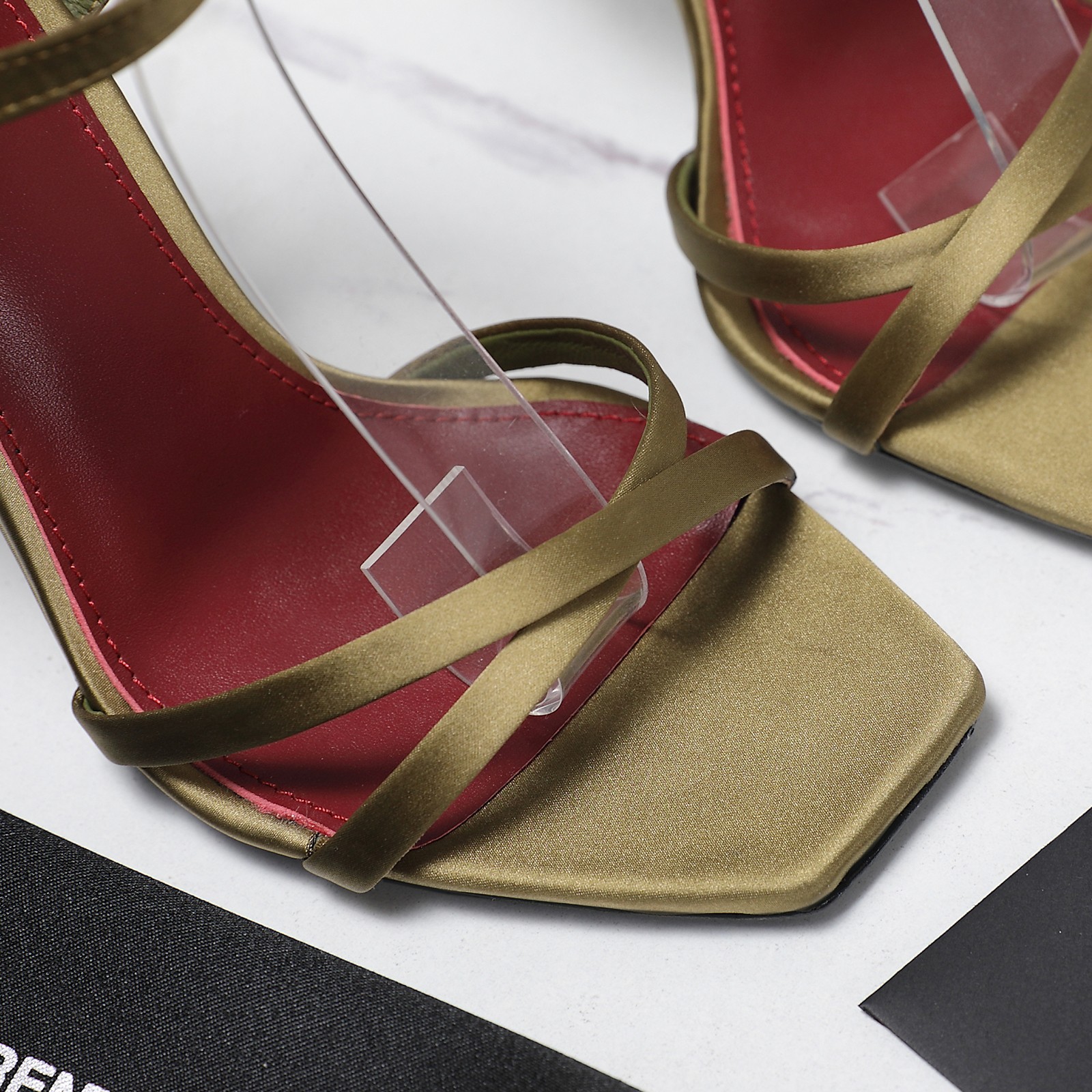 Yves Saint Laurent YSL Logo Heel Ankle Wrap Heeled Sandals 8 a1745067893193 5377