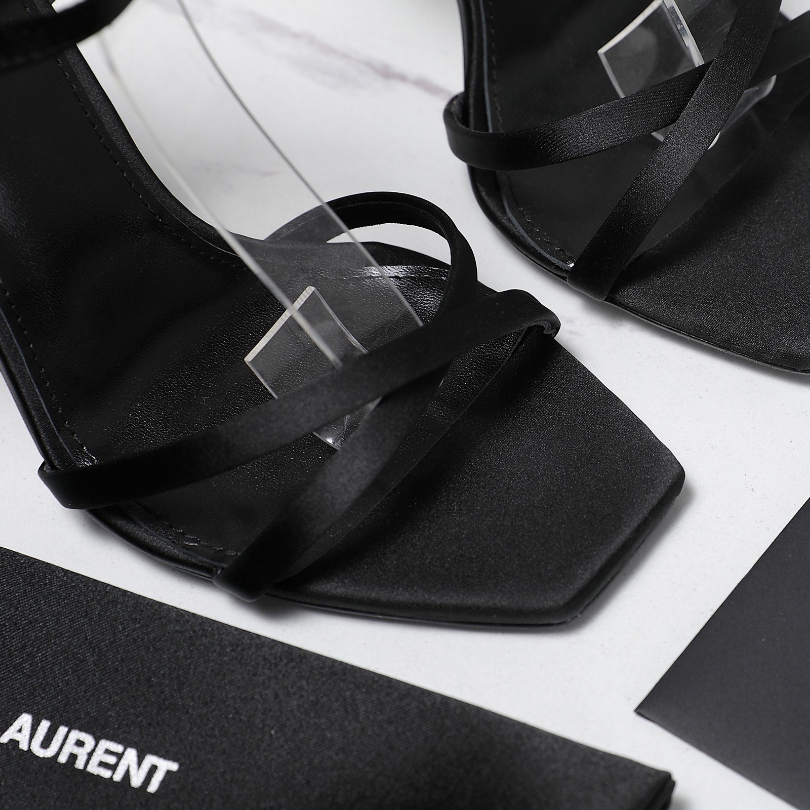 Yves Saint Laurent YSL Letter Heel Ankle Strap Sandals Women Shoes 6 a1745068039810 3161