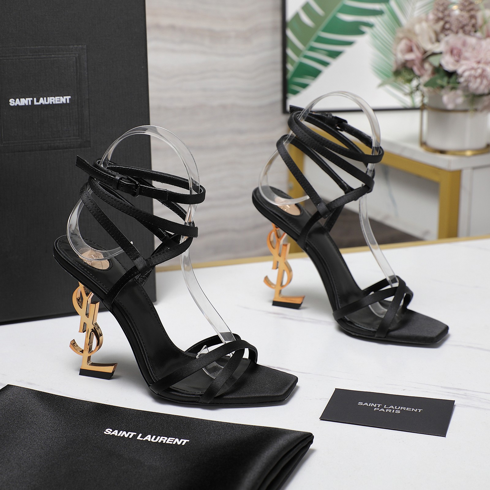 Yves Saint Laurent YSL Letter Heel Ankle Strap Sandals Women Shoes 5 a1745068039814 3230