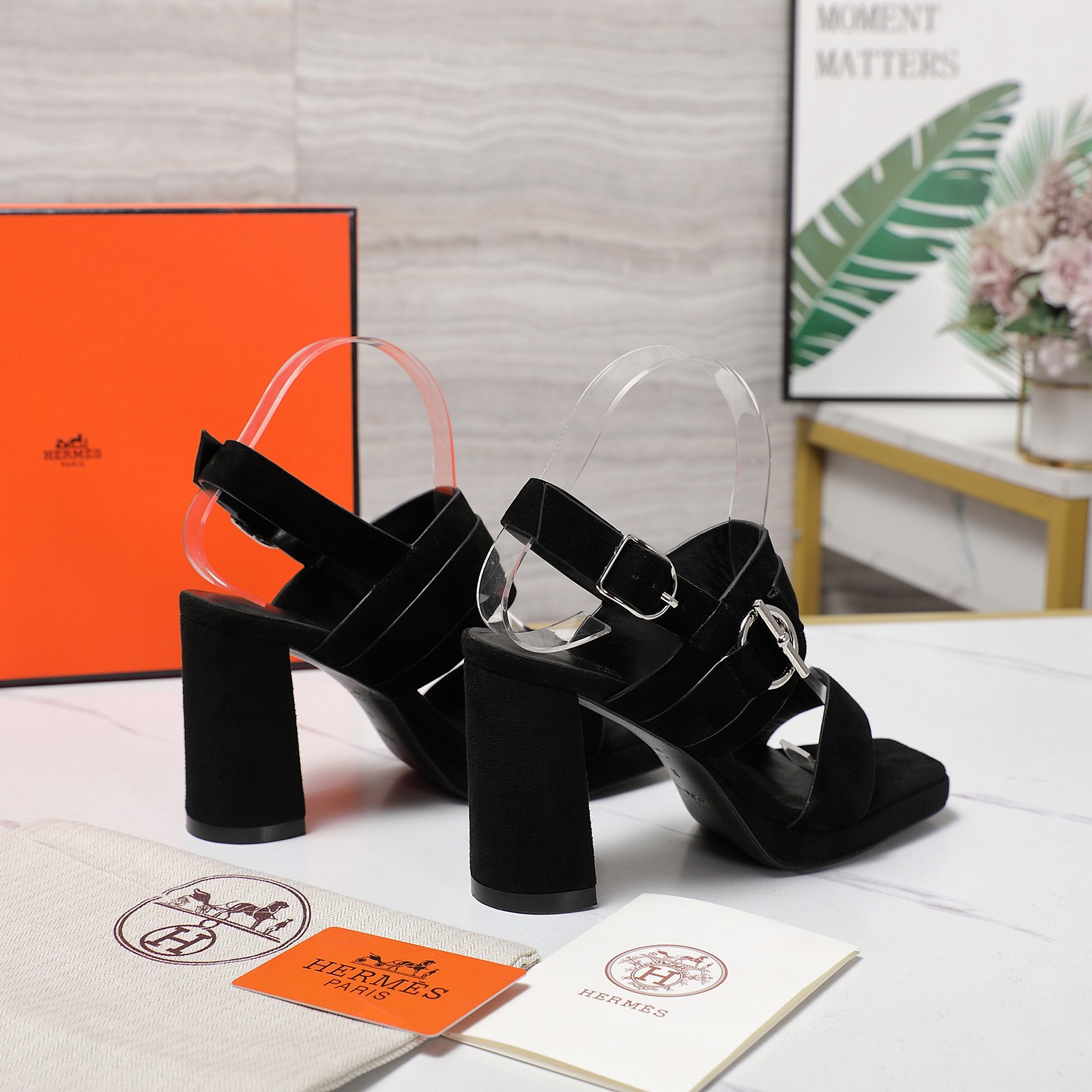 Elegant Hermes Heeled Sandals, Ankle Strap, Block Heel, Comfortable Sandals 10 a1745243222335 8473