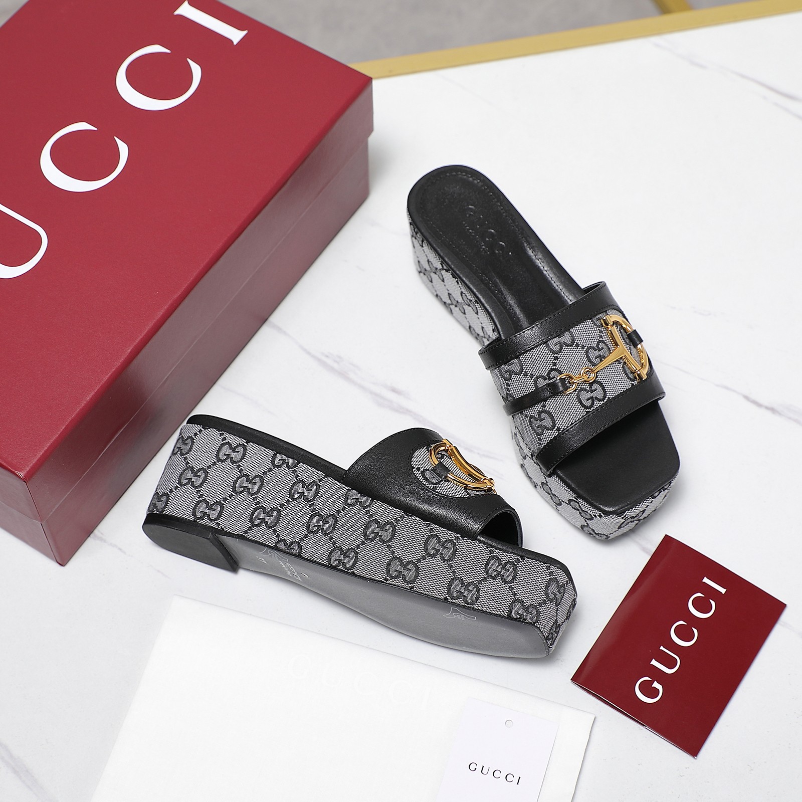 Gucci D-ring Platform Wedge Sandals Mules Slides Designer Shoes 9 a1746344897647 2605